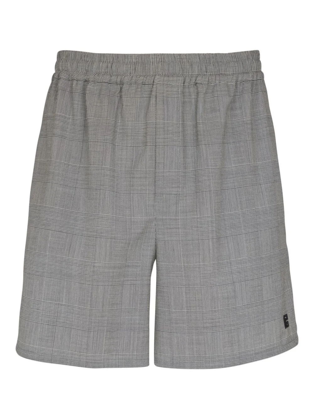 prince-of-wales-pattern wool shorts - 1