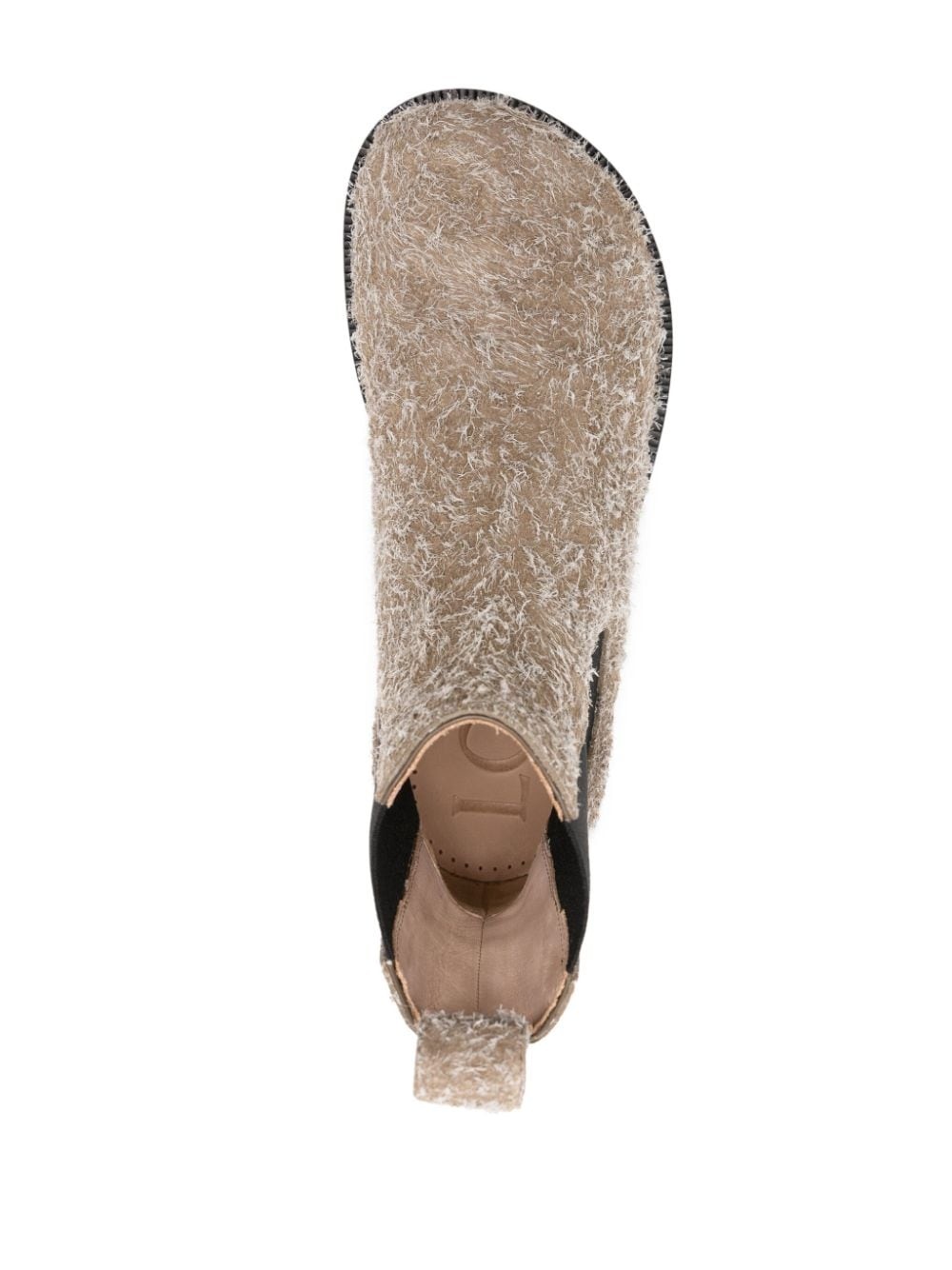 textured round-toe boots - 4