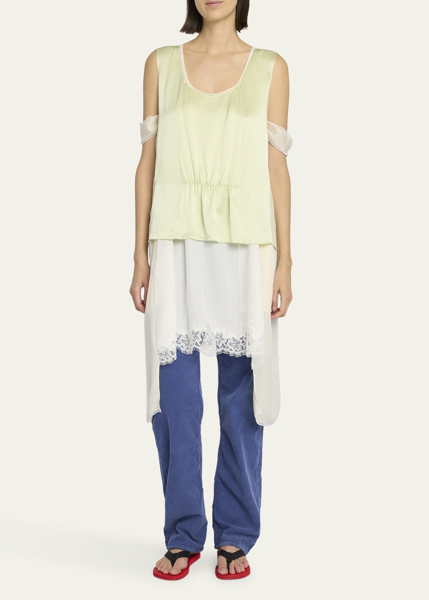 Dinara Boxy Silk Top - 2