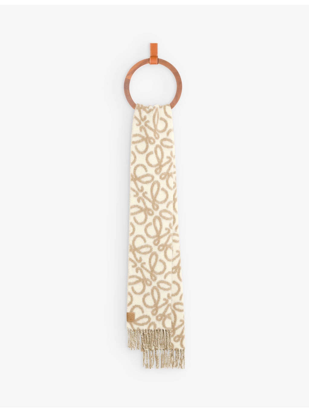 Anagram-patch wool and alpaca-blend scarf - 5