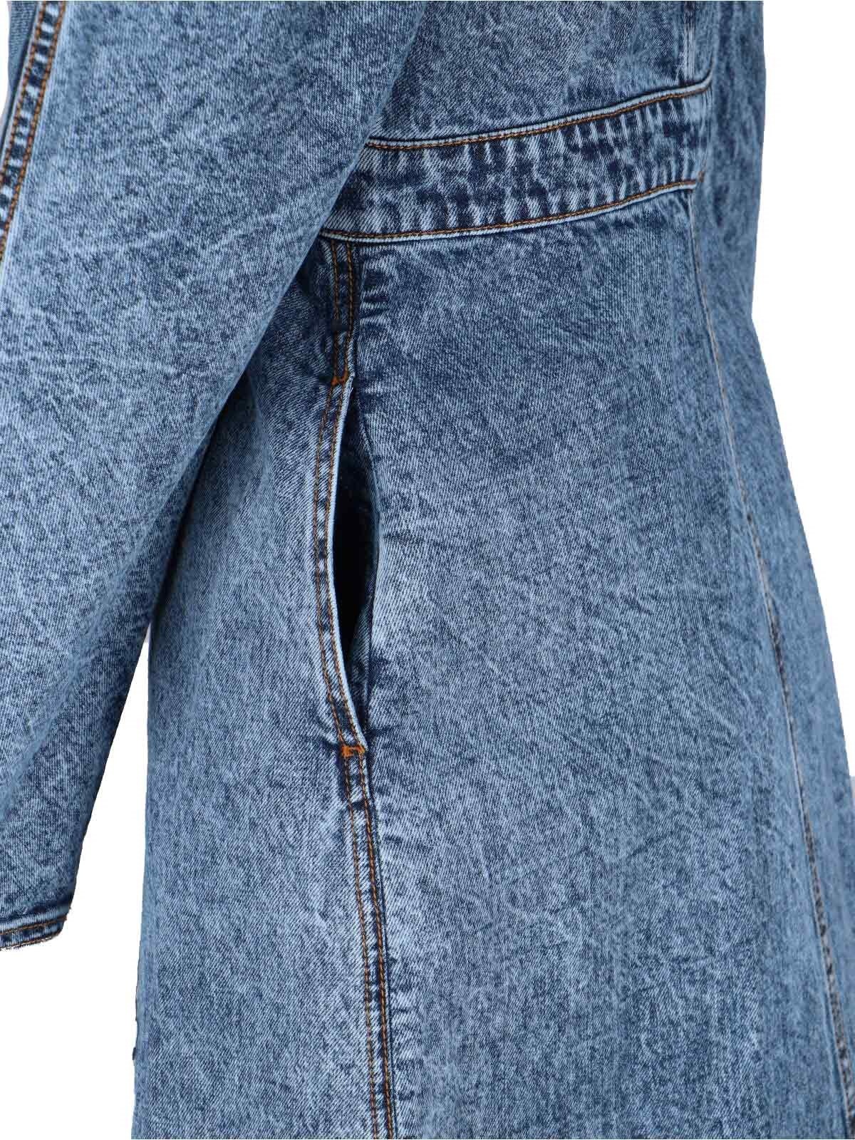 DENIM TRENCH COAT - 4