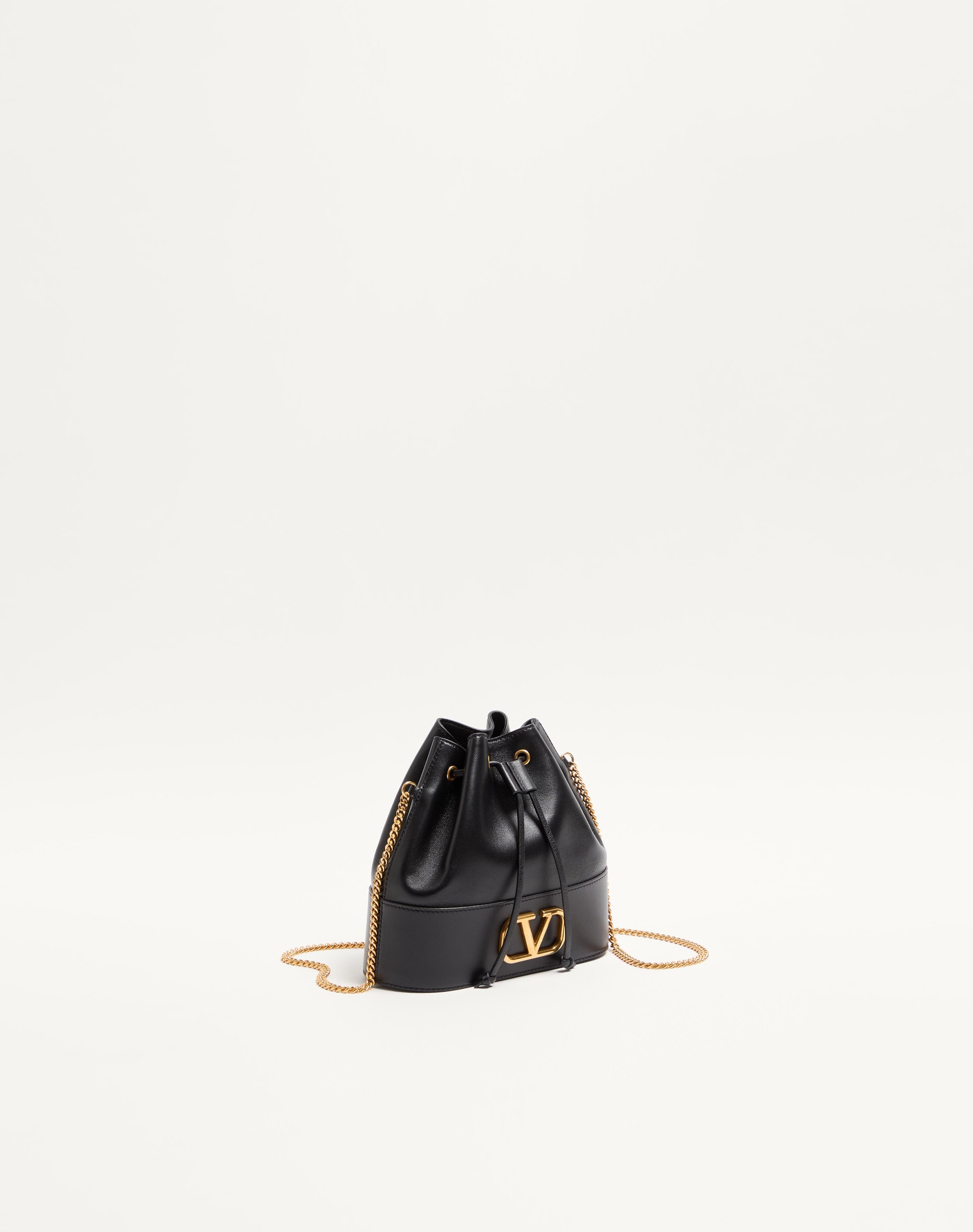 MINI BUCKET BAG IN NAPPA WITH VLOGO SIGNATURE CHAIN - 2