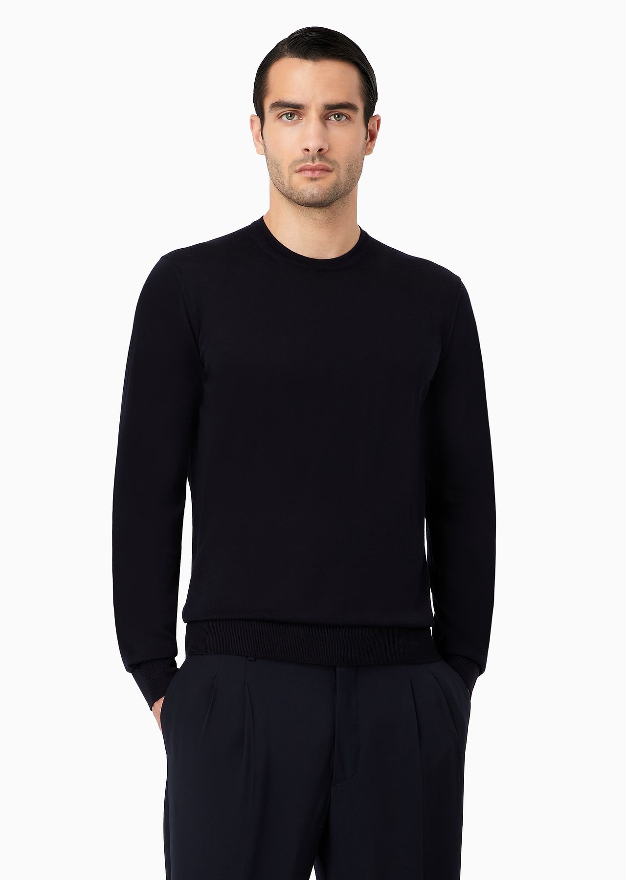 Virgin-wool, crew-neck jumper - 2