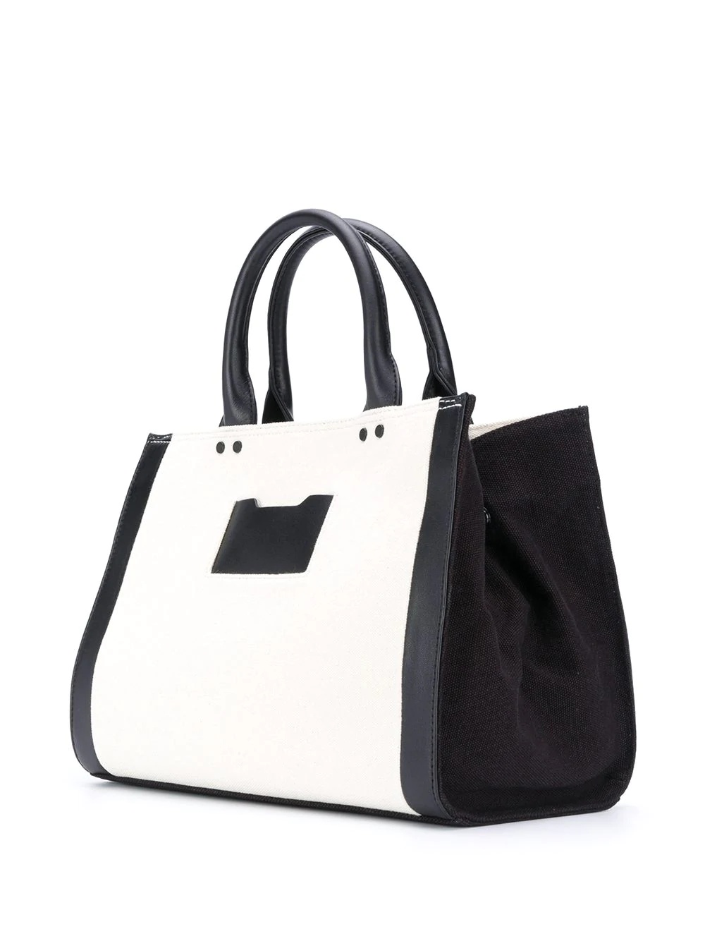 colour-block logo tote bag - 3