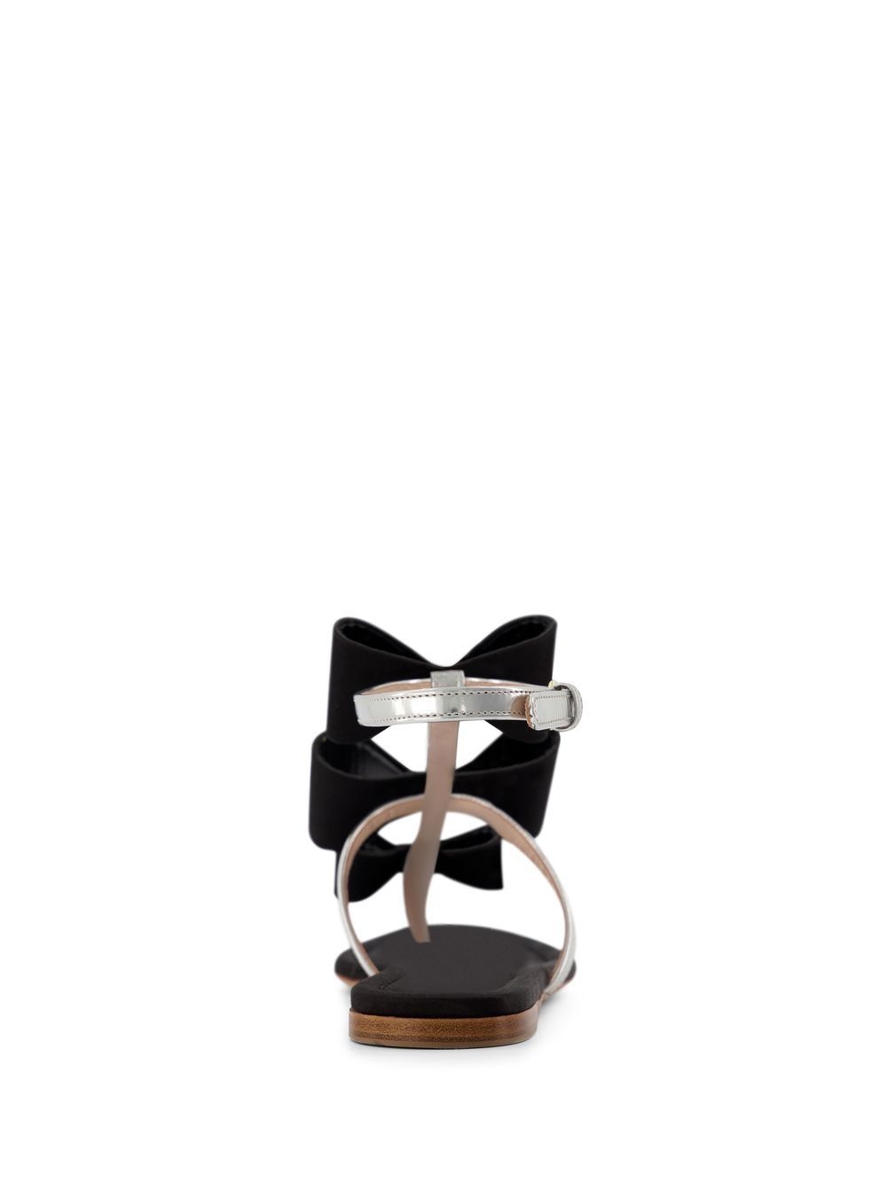 bow-detail flat sandals - 3