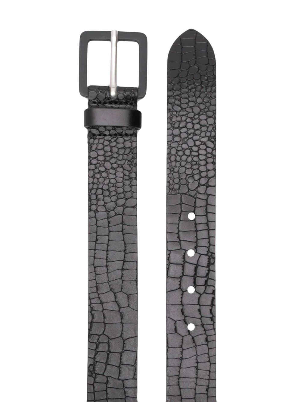 embossed crocodile effect belt - 2