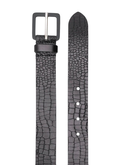 Diesel embossed crocodile effect belt outlook