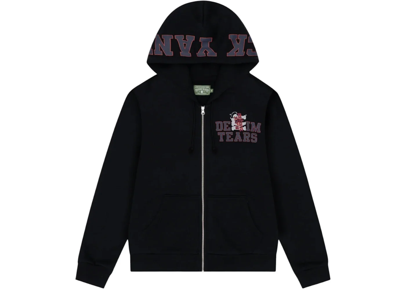 Denim Tears x New York Yankees Zip Hoodie Black - 1