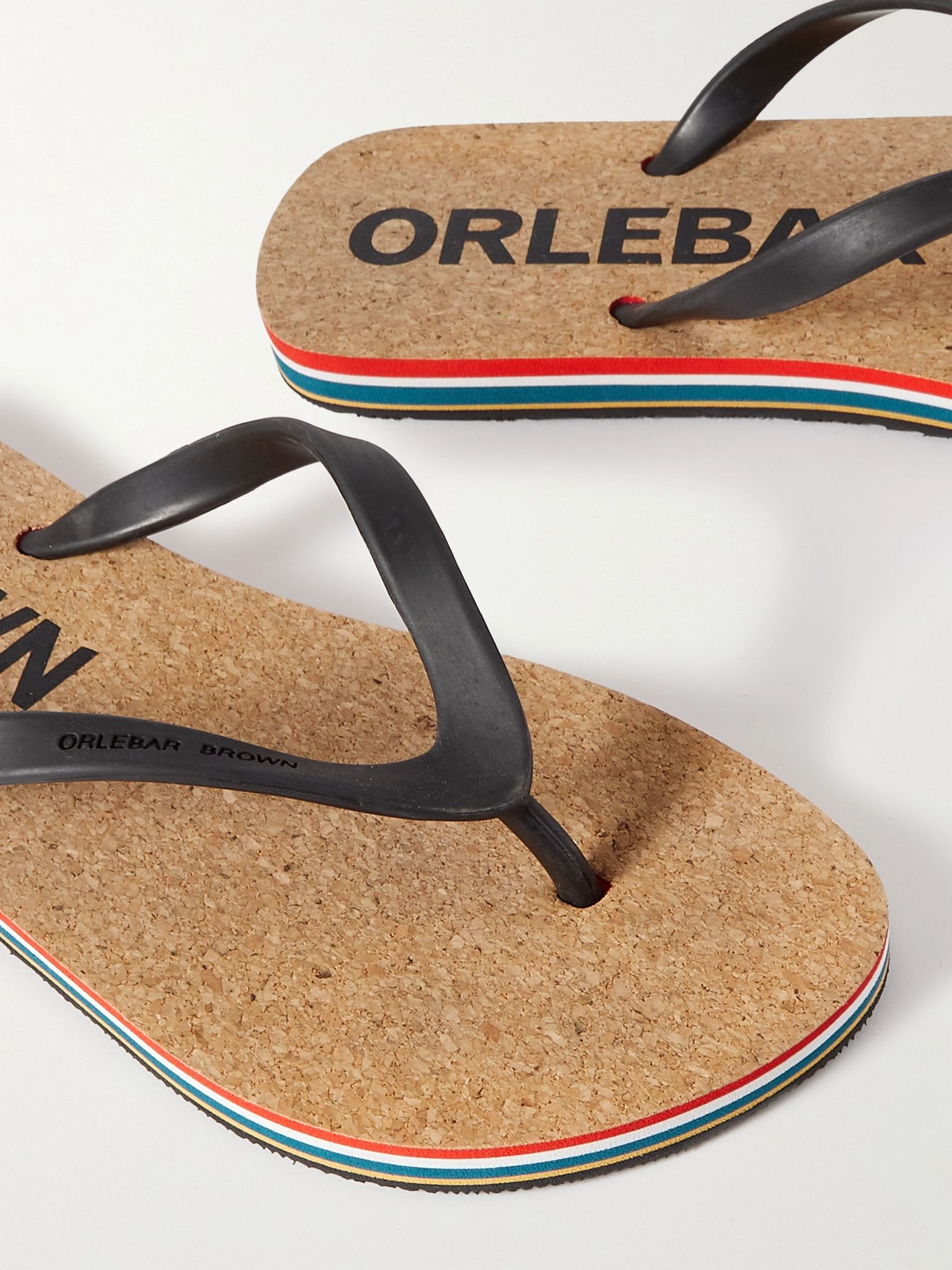 Haston Logo-Debossed Rubber and Cork Flip Flops Multi - 6
