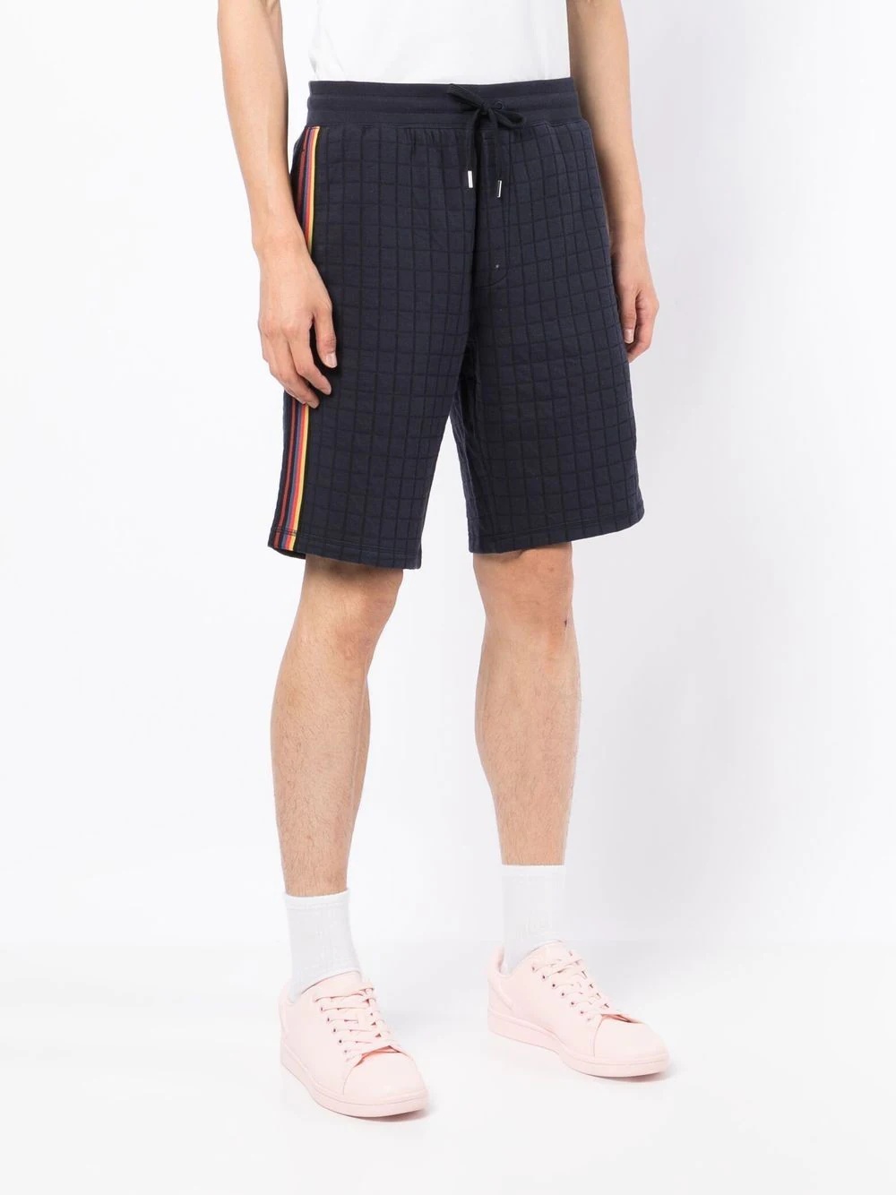 stripe-detail track shorts - 3