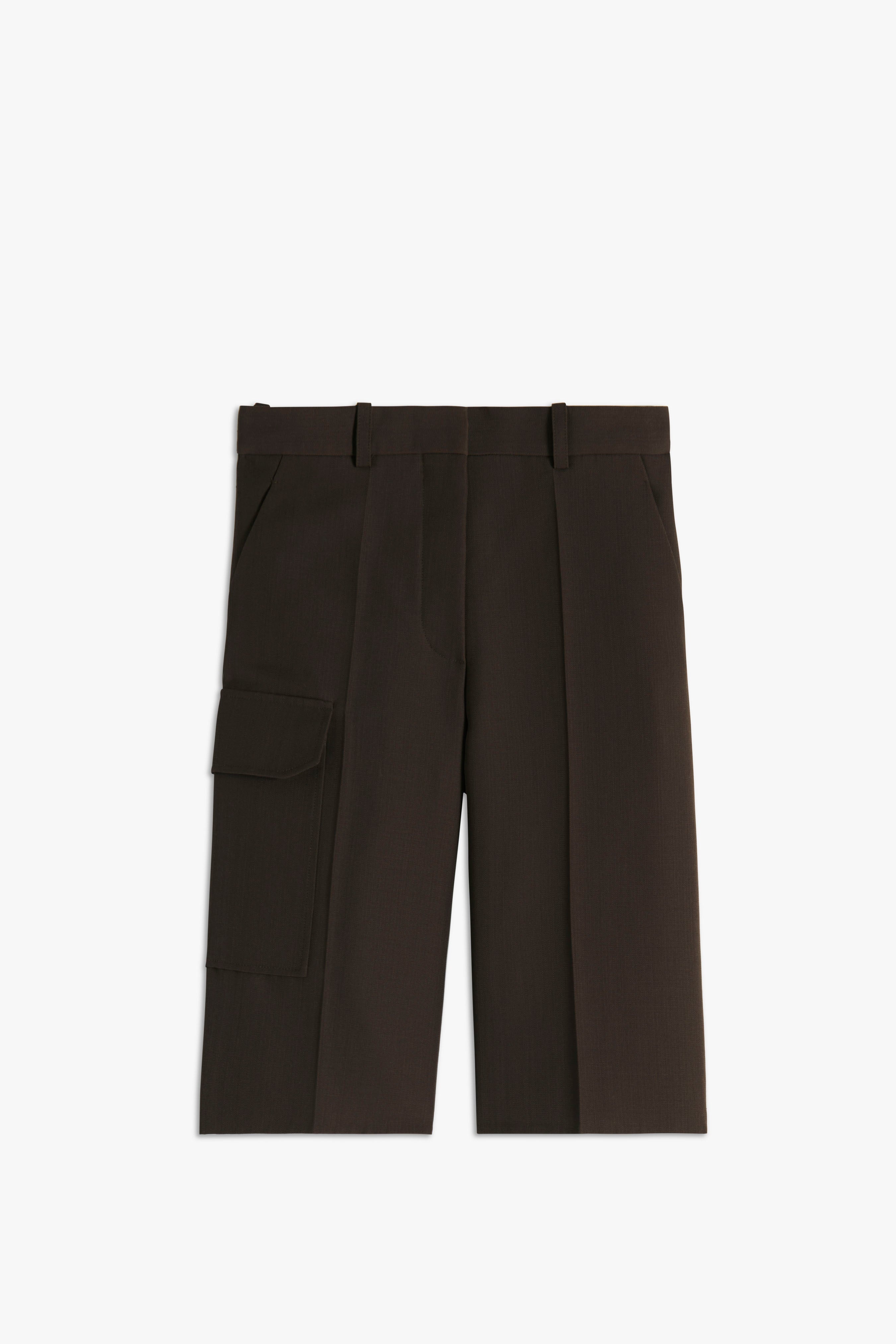 Tailored Shorts in Khaki Green - 1