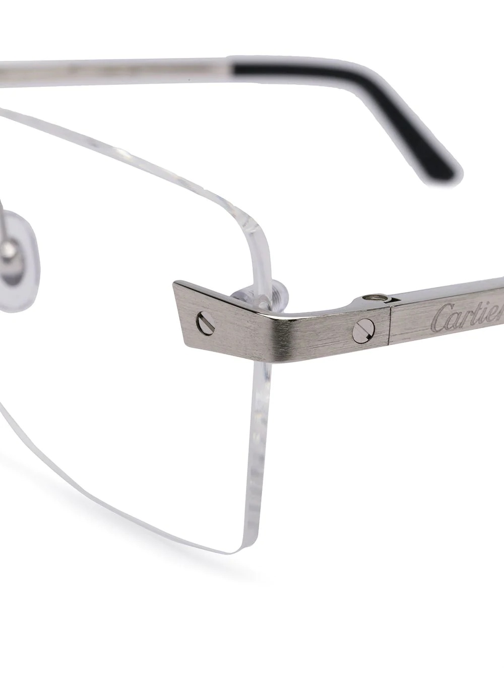 rectangular frameless glasses - 3