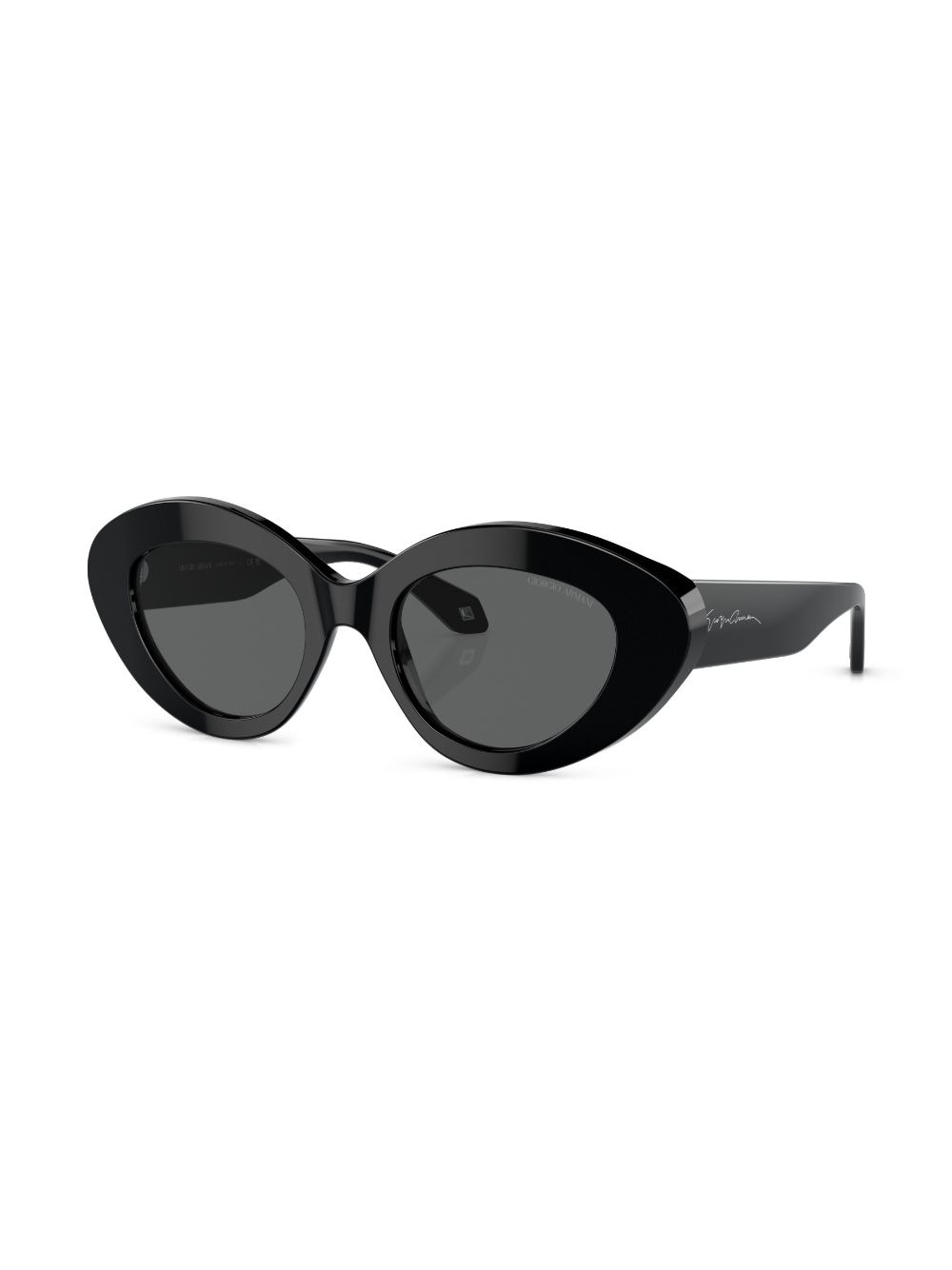 oval-frame tinted-lenses sunglasses - 2