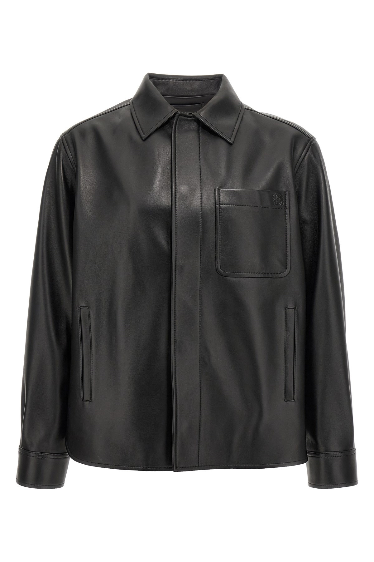 Nappa leather overshirt - 1