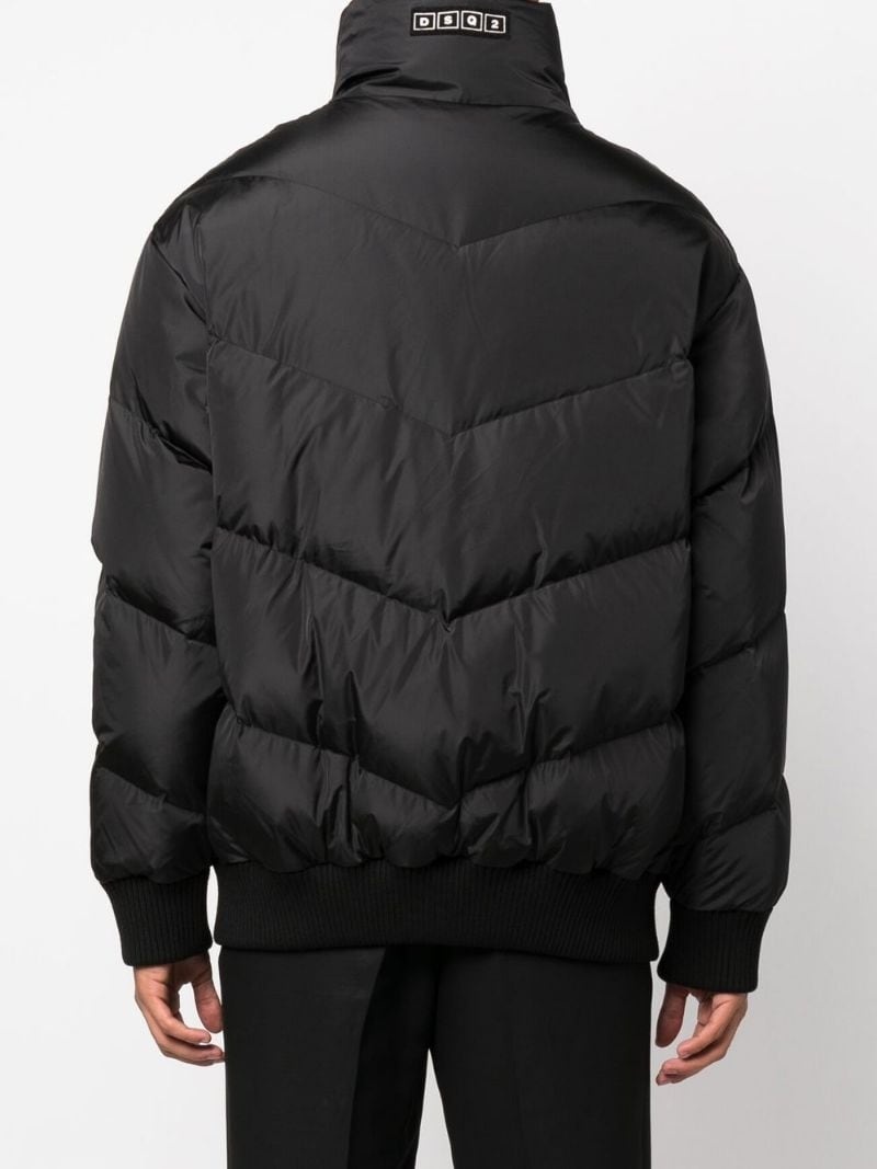 zipped-up padded coat - 4