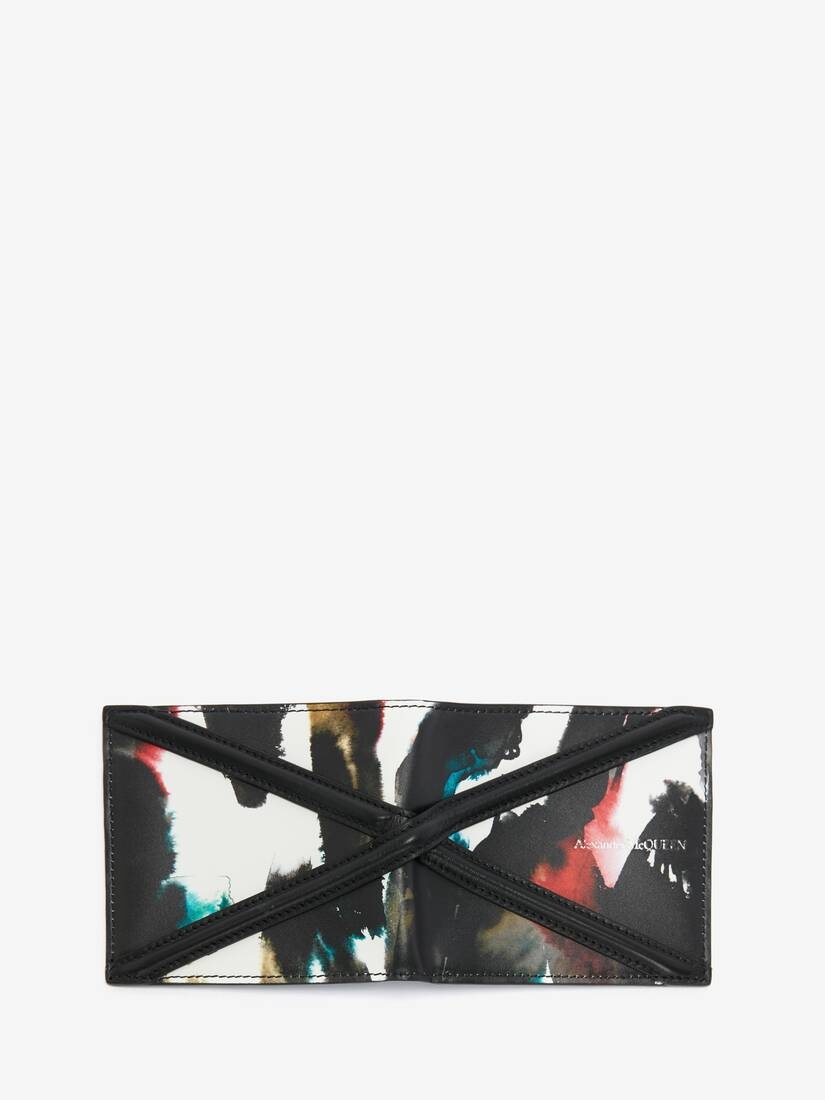 Men's Watercolour Graffiti The Harness Billfold Wallet in Multicolour - 6