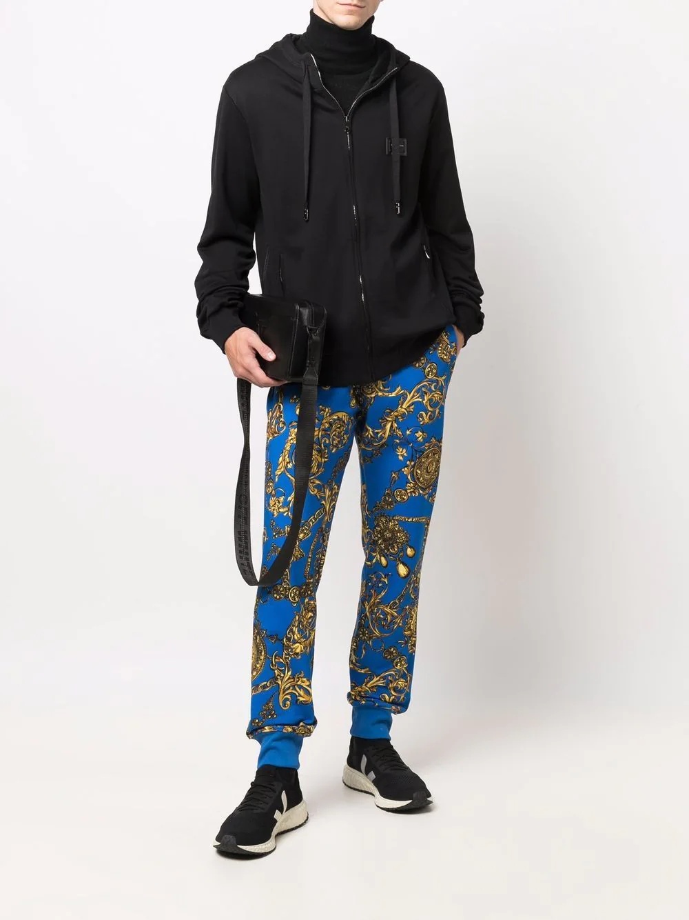 Barocco print track trousers - 2