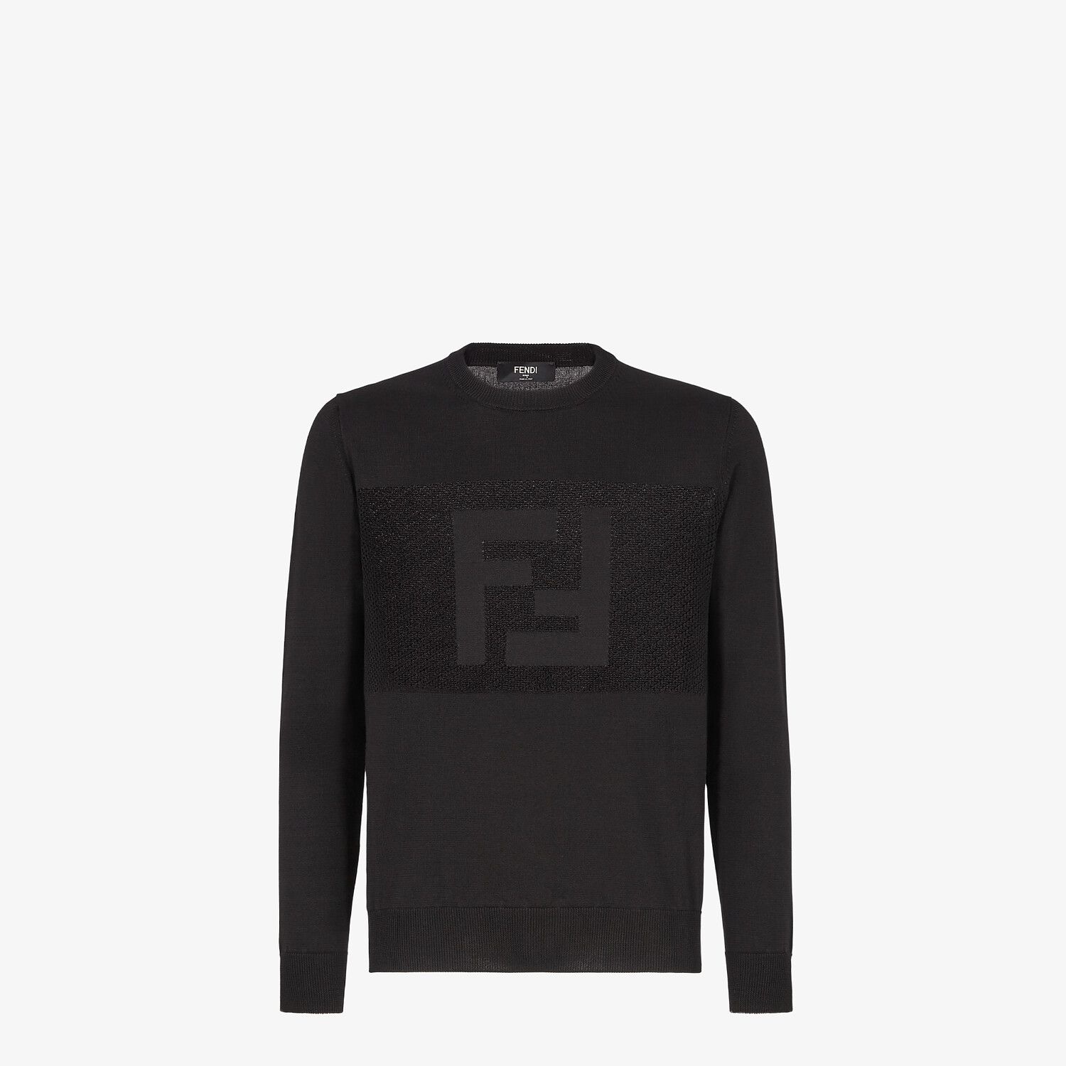 Black cotton sweater - 1