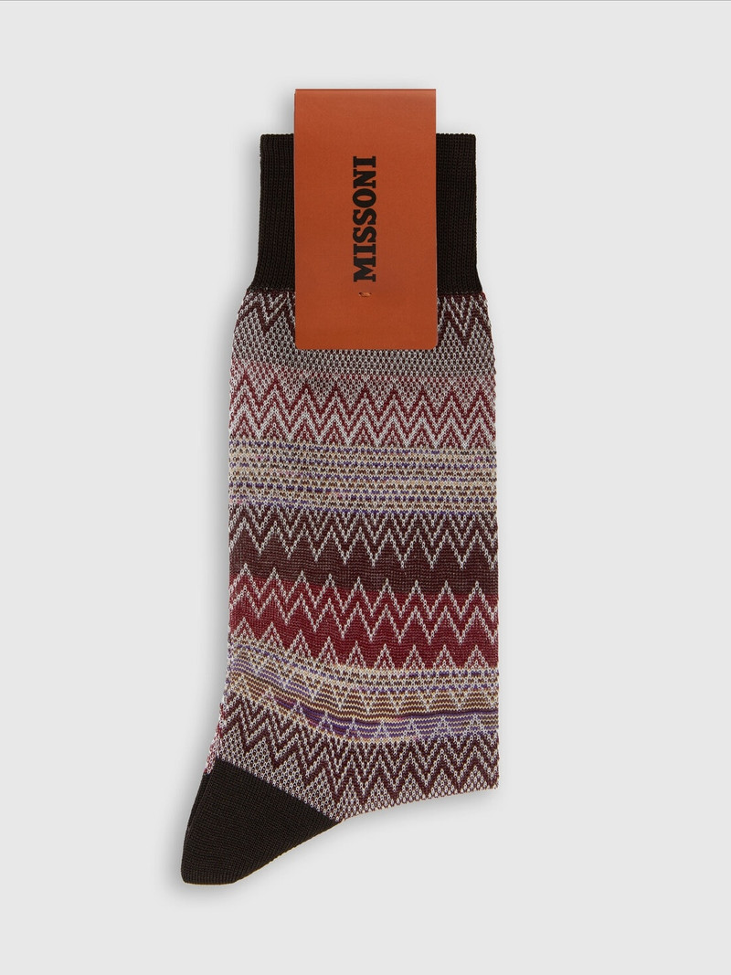Missoni Mid-length socks cotton blend zig zag and lines outlook