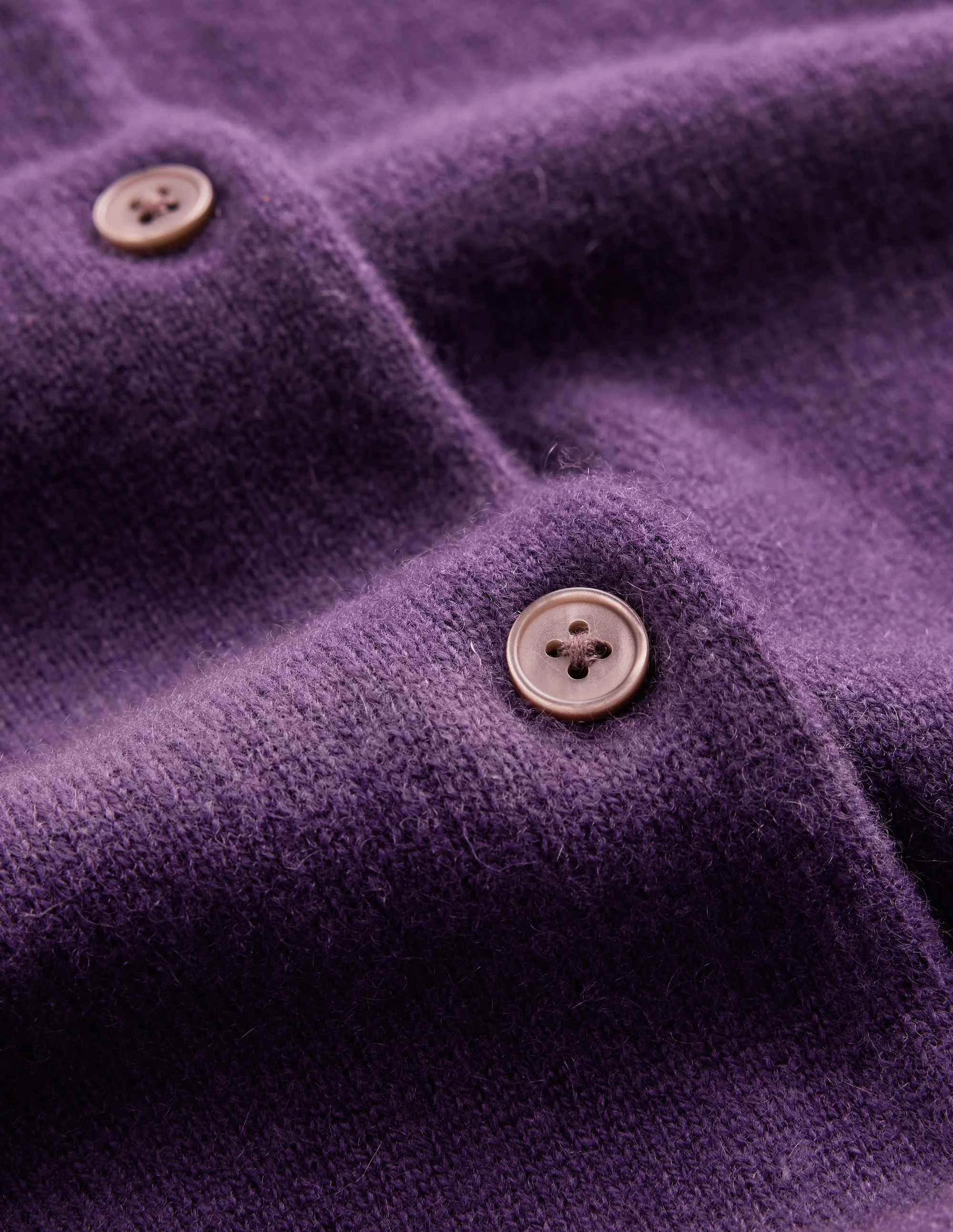 Elsie Cashmere Crew Cardigan-Deep Grape - 1
