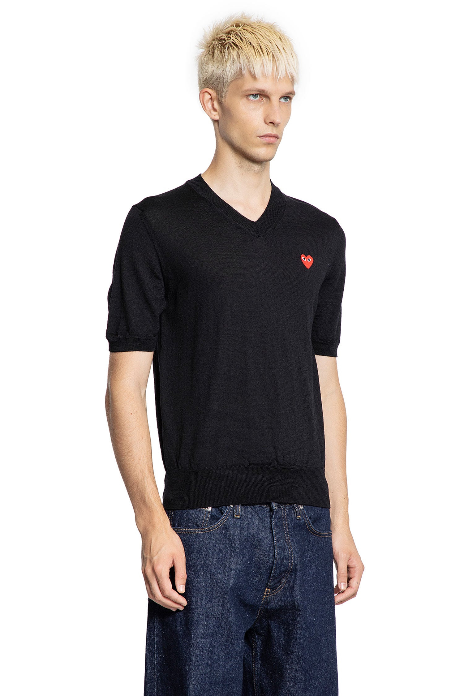 Heart-Wool-Knit-Short-Sleeve-Tee - 2