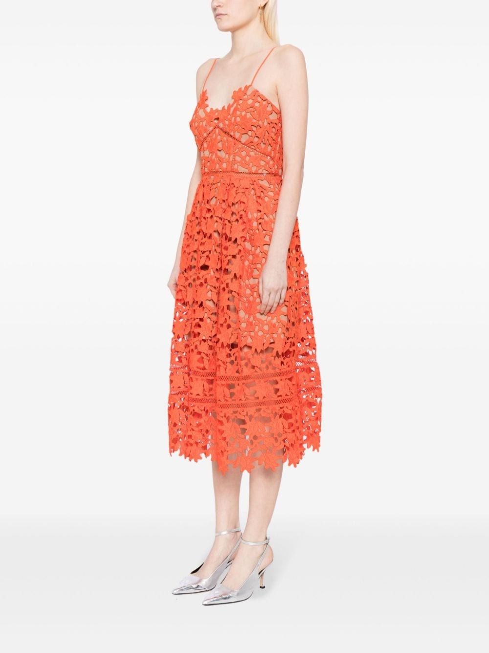 Azaelea floral-lace midi dress - 3