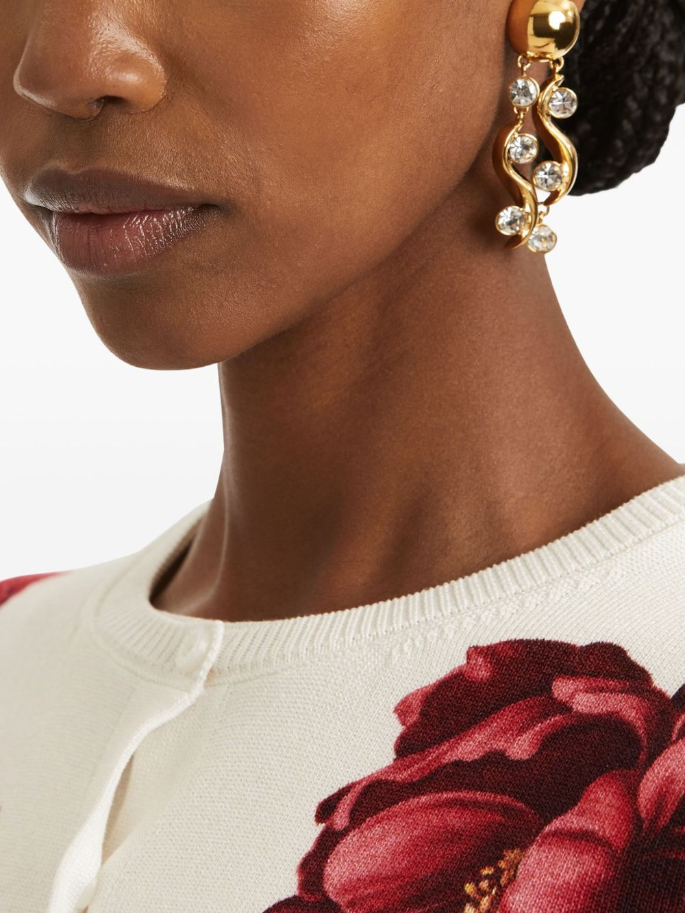 crystal-embellished earrings - 2