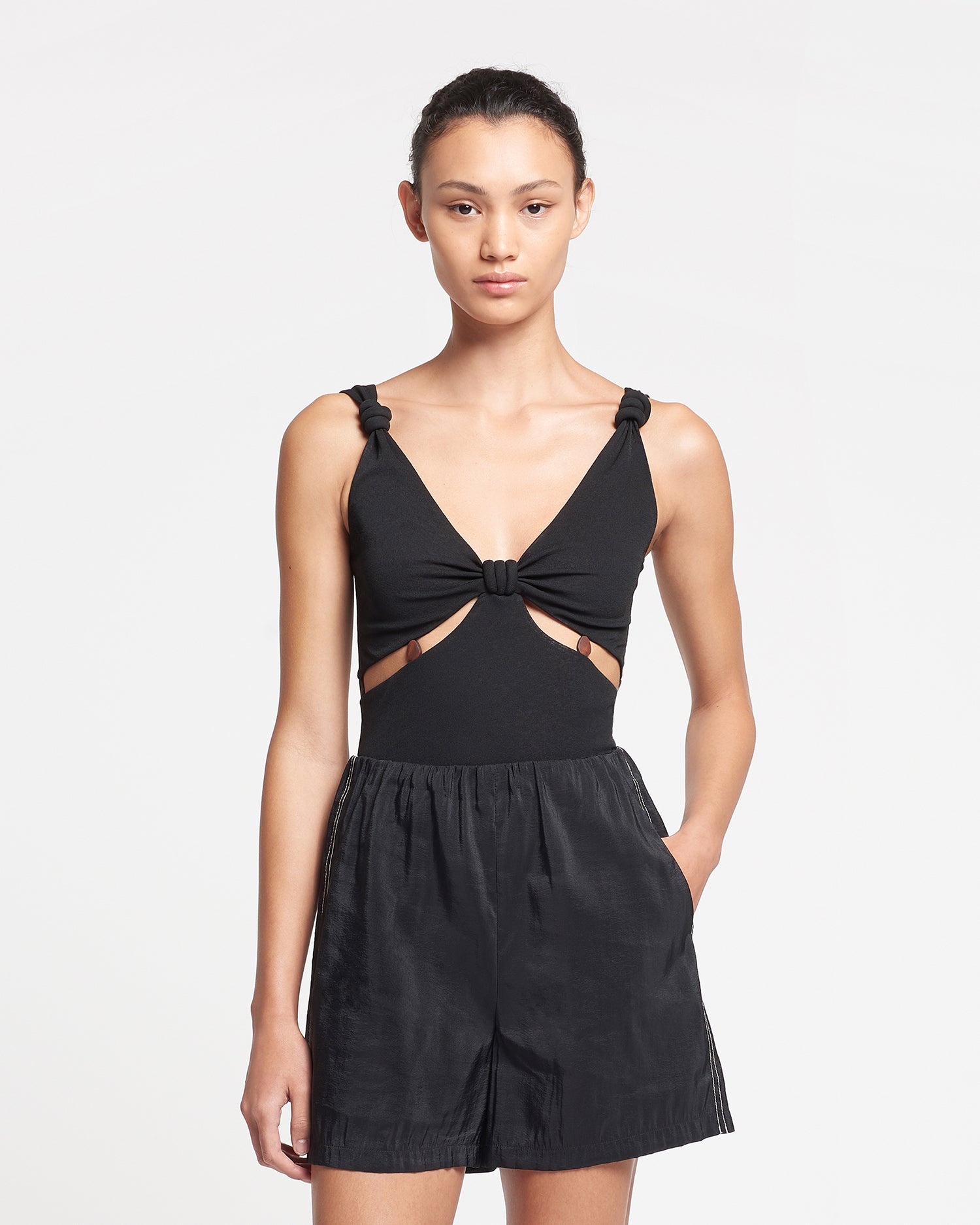 Beaded Mesh-Jersey Bodysuit - 2