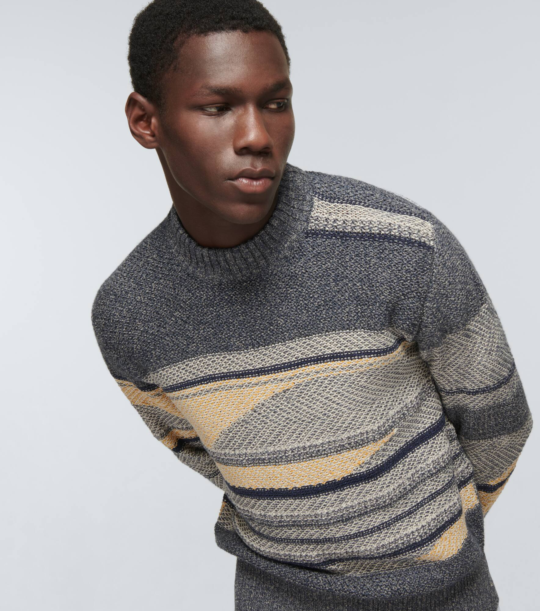 Knitgame intarsia silk-blend sweater - 5