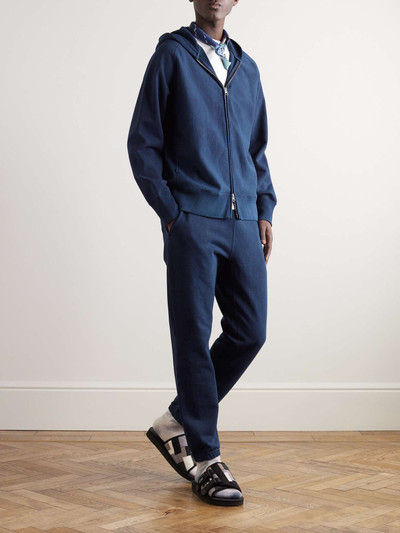 Blue Blue Japan Indigo-Dyed Cotton-Jersey Hoodie outlook