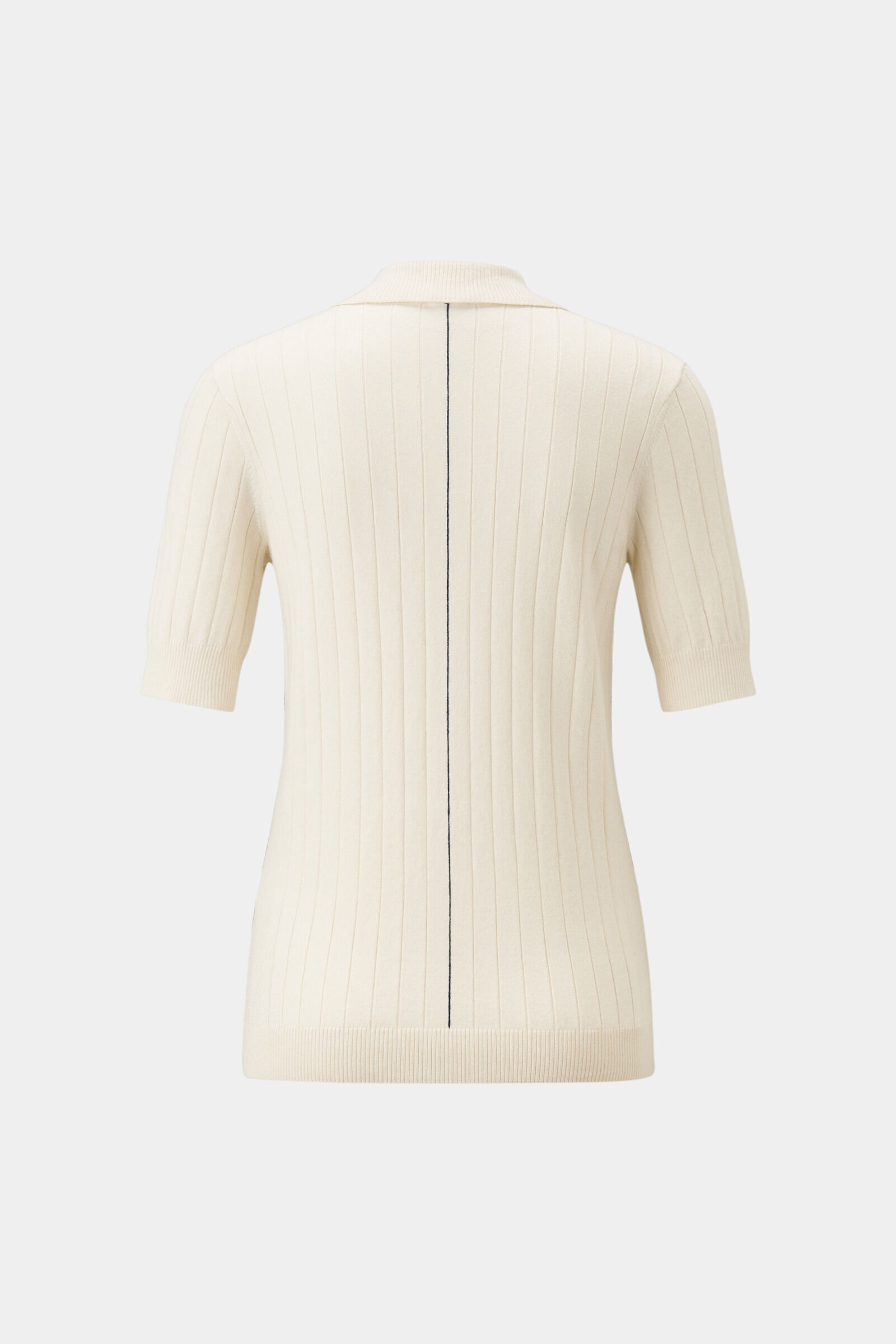 Knitted polo shirt June in Off-White - 7