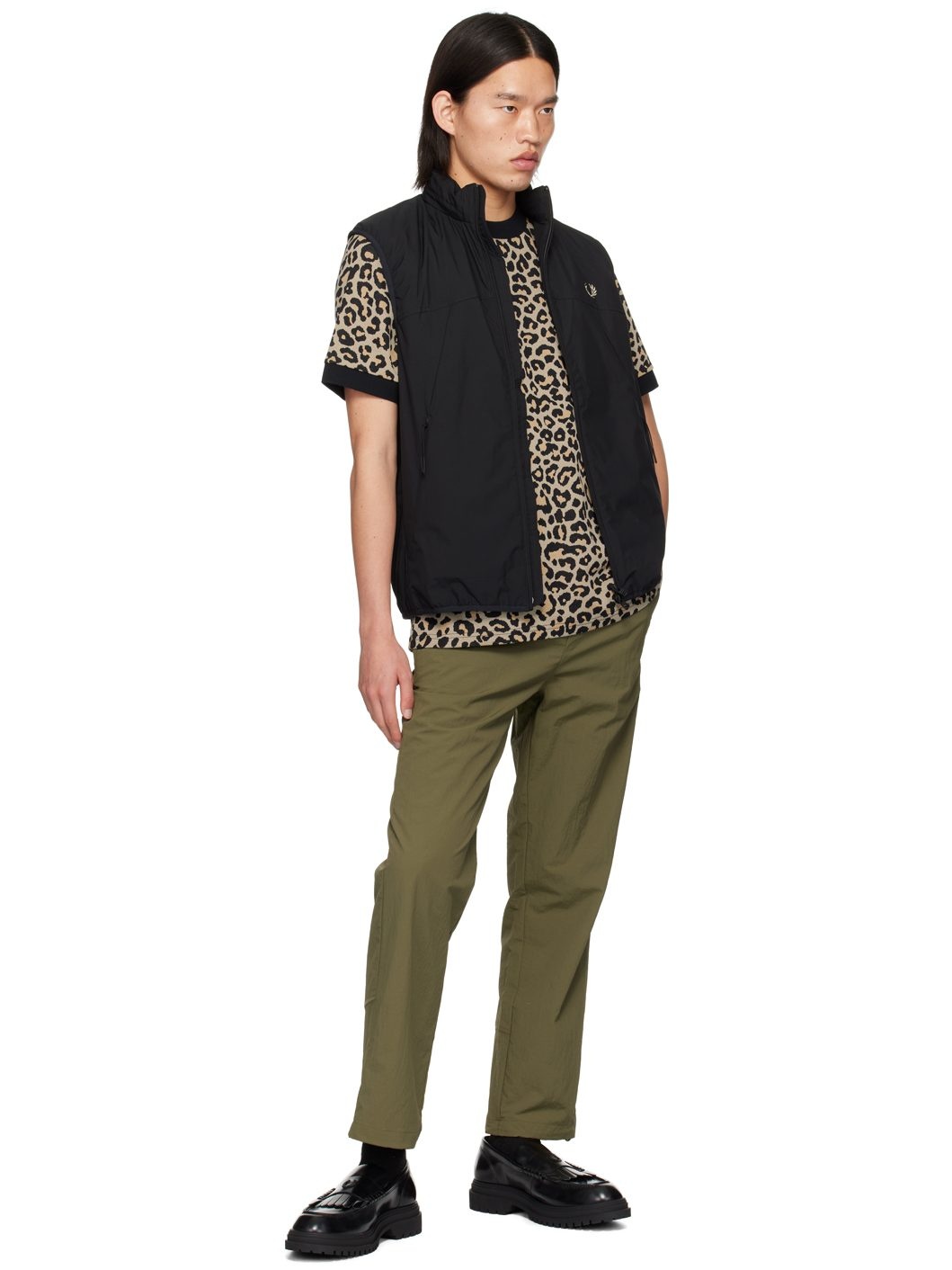 Fred Perry Khaki Shell Track Pants | REVERSIBLE