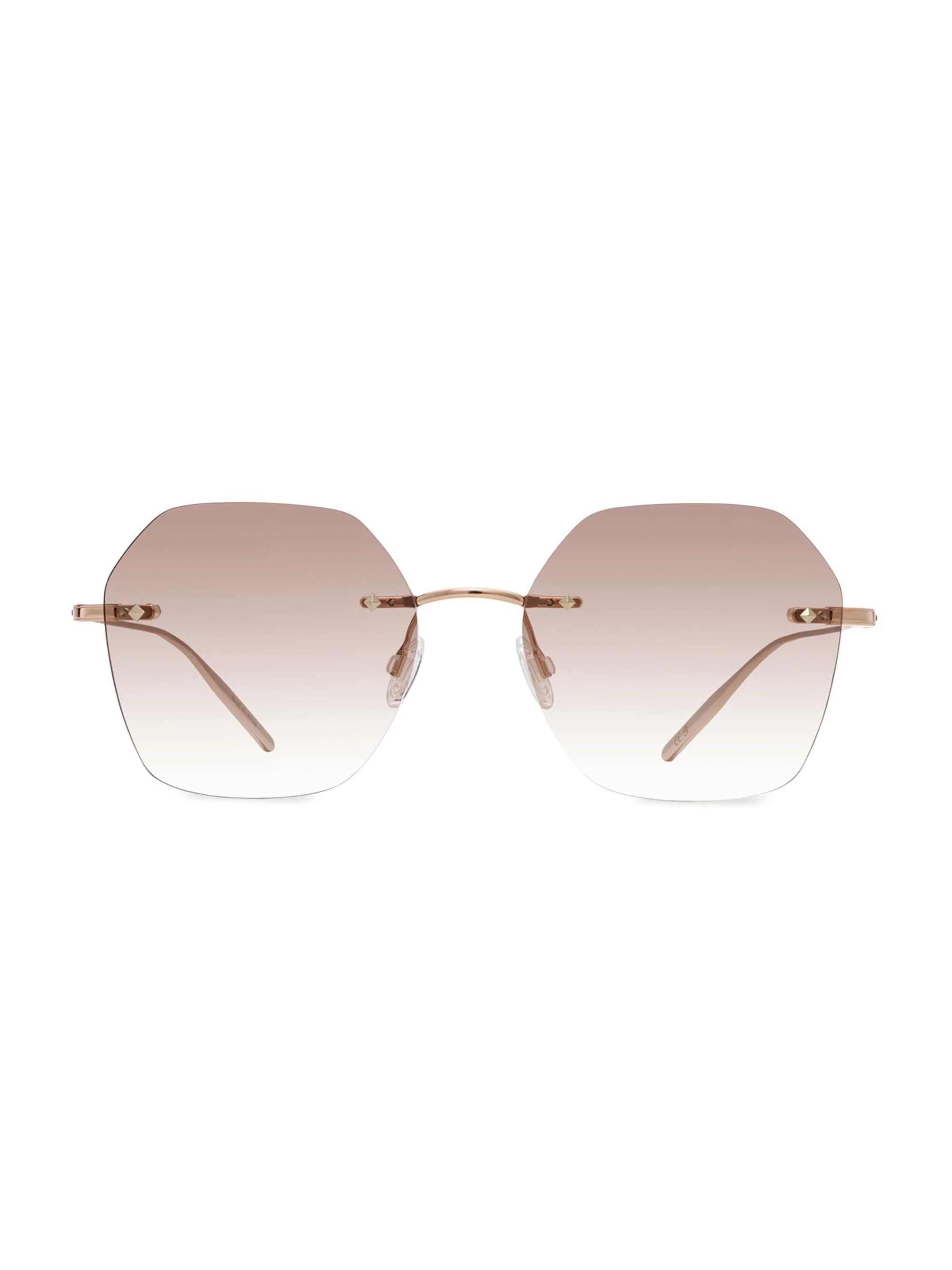 Women's Rimless Rhonda 52MM Geometric Sunglasses - Rose Gold Chai - 1