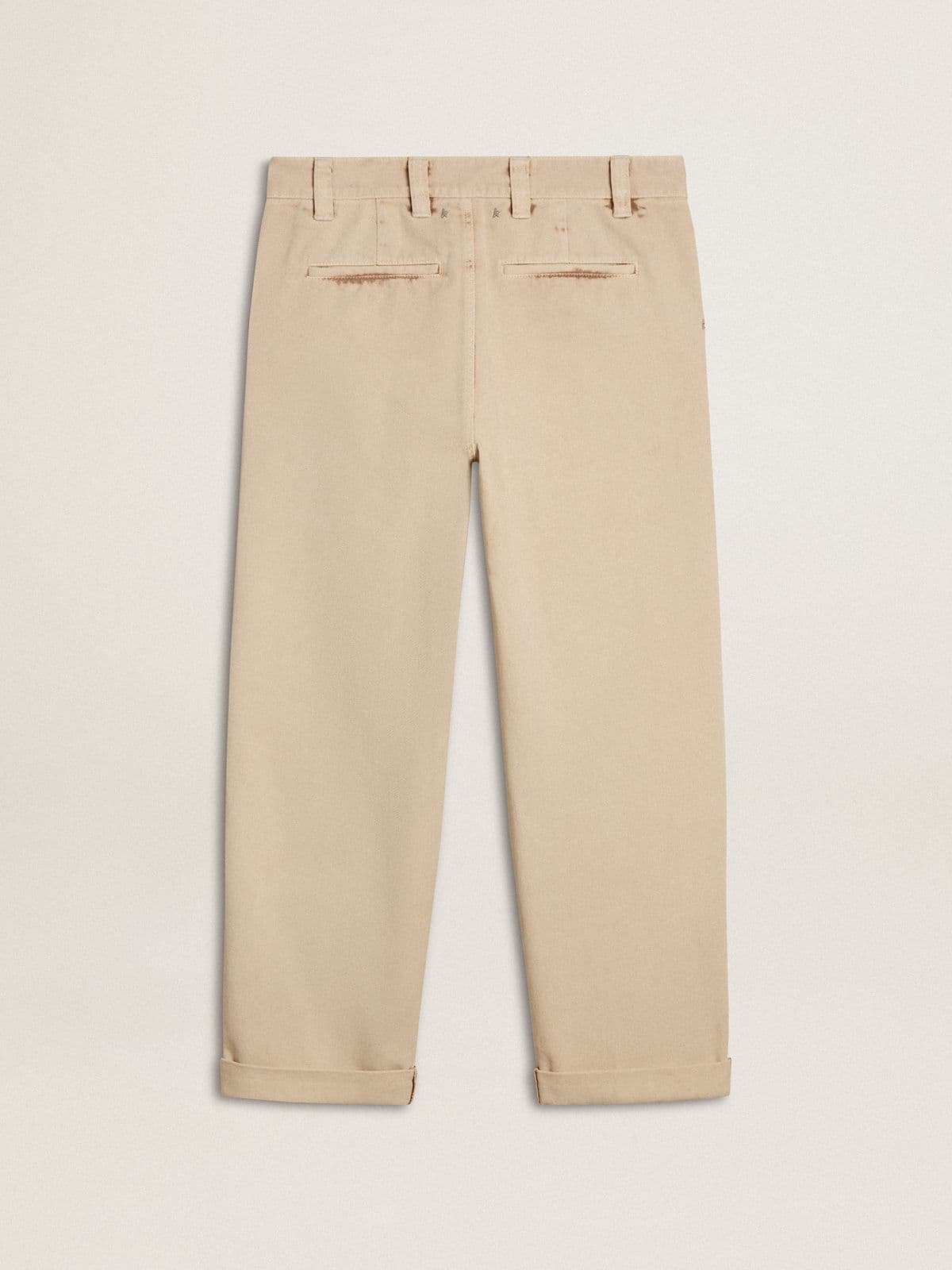 Men's beige chinos with a lived-in look finish - 6
