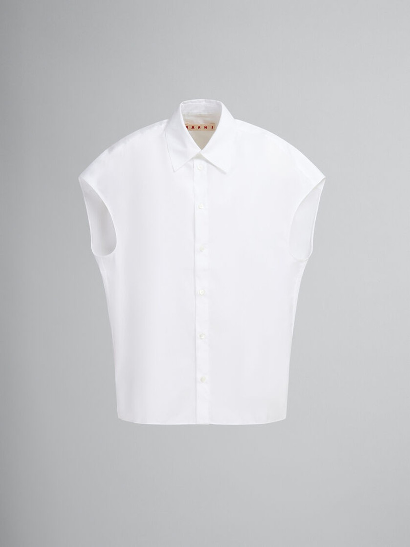 WHITE POPLIN COCOON SHIRT 1