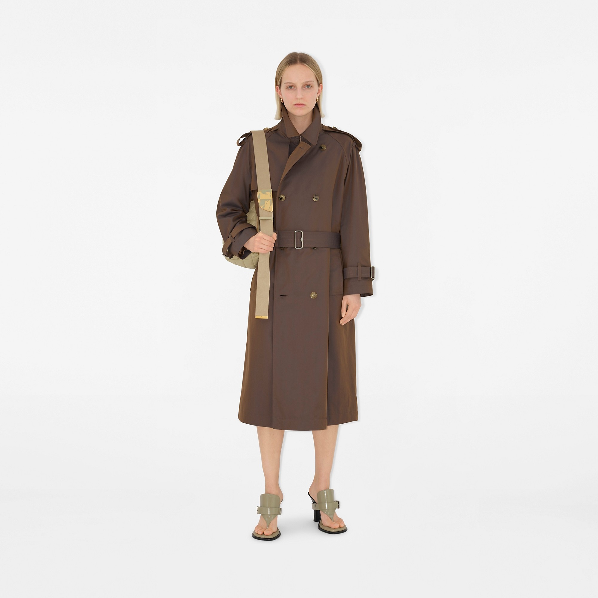 Burberry Long Gabardine Trench Coat | REVERSIBLE
