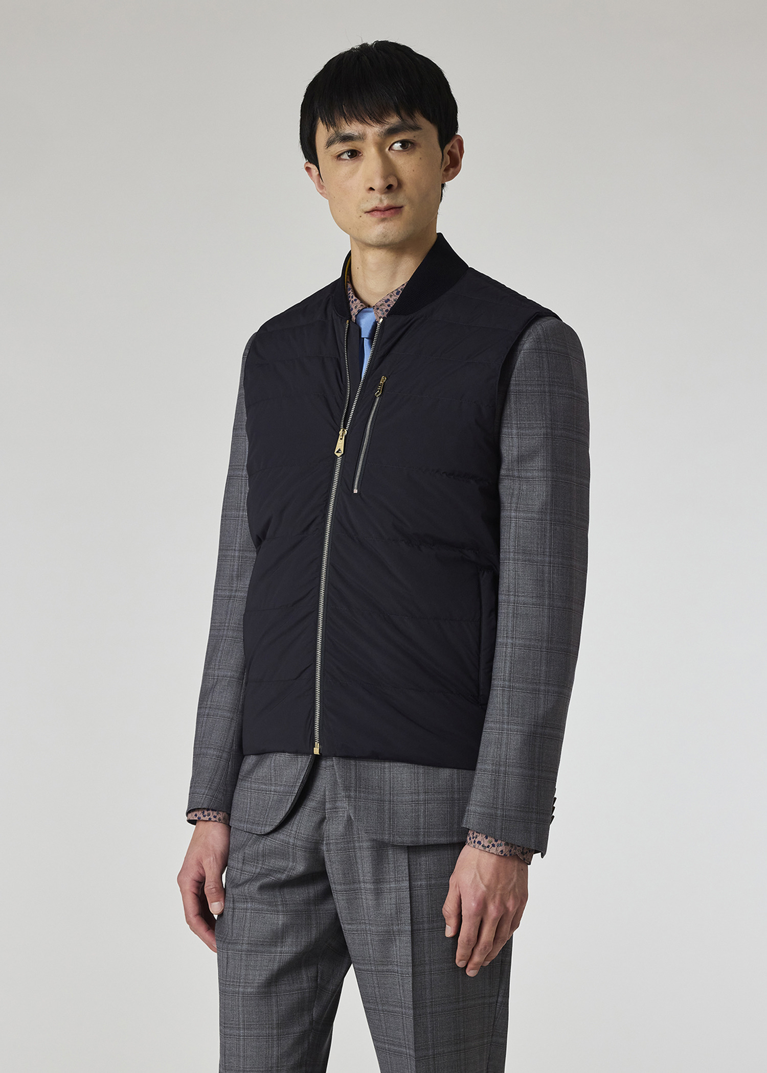 Navy Hybrid Down Gilet - 5