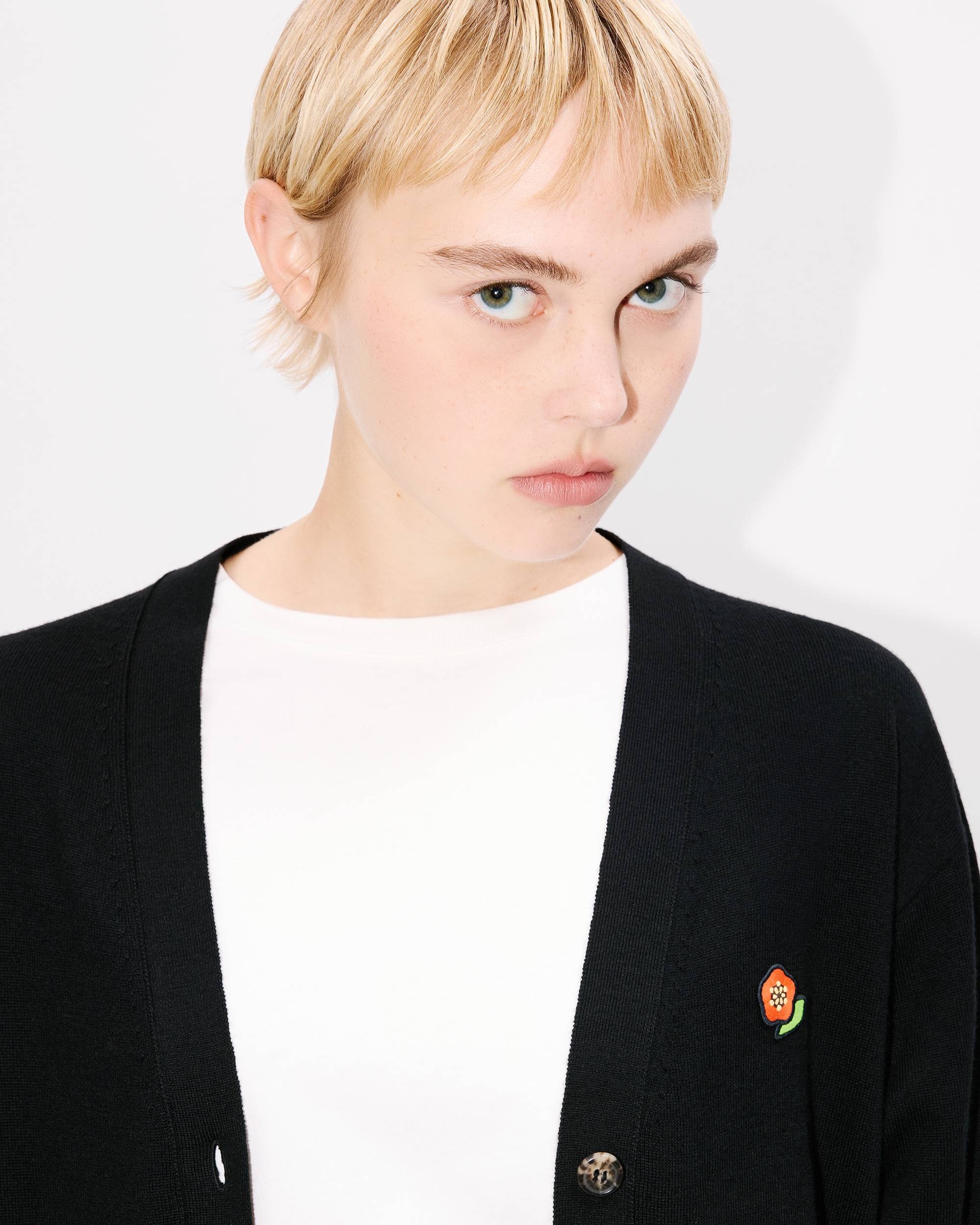 'KENZO Pop' embroidered cardigan in merino wool - 6