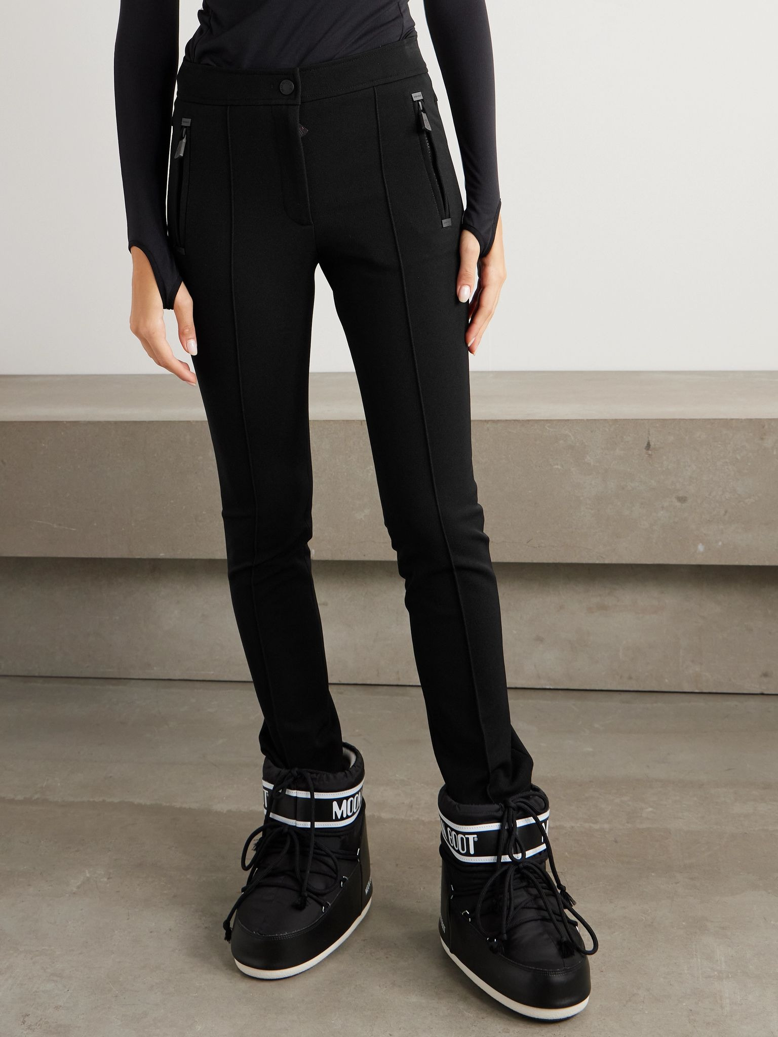 Tech-twill tapered ski pants Black - 3