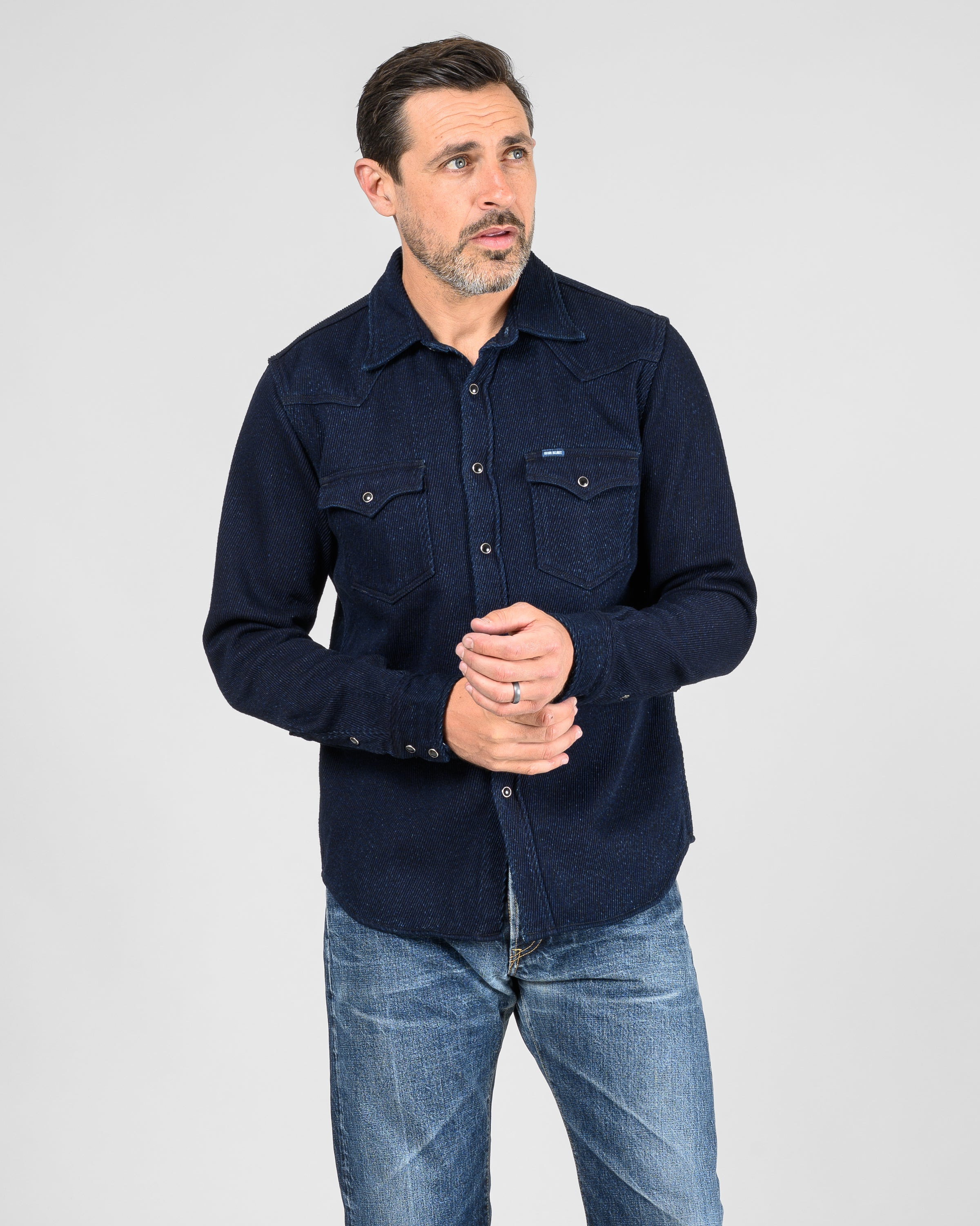 IHSH-208-IND Kersey Western Shirt - Indigo - 2