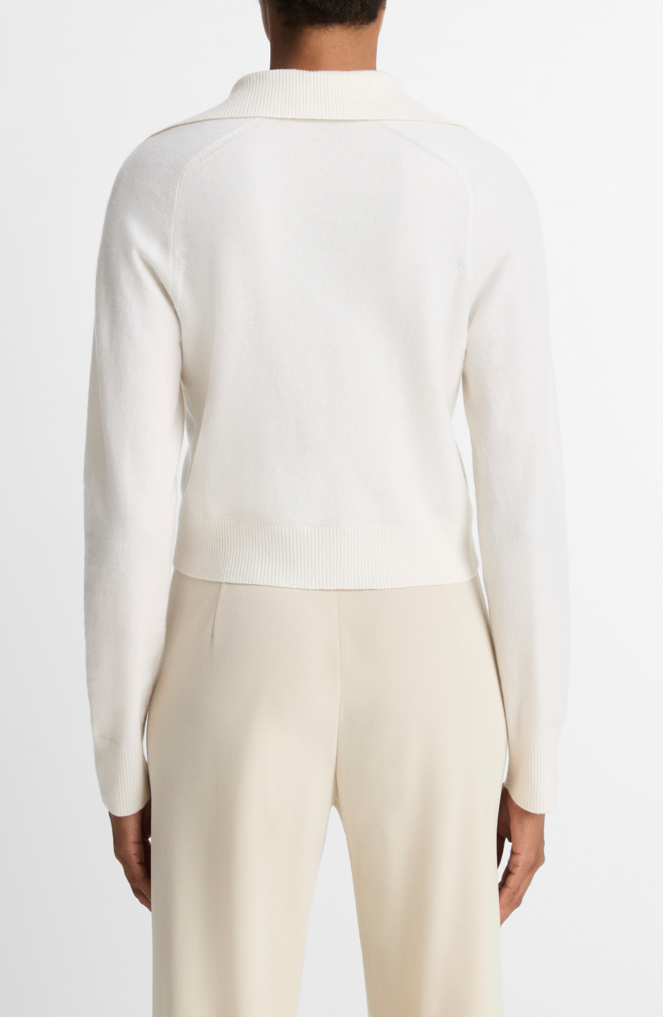 Vince Polo Wool Blend Cardigan in Off White at Nordstrom - 2