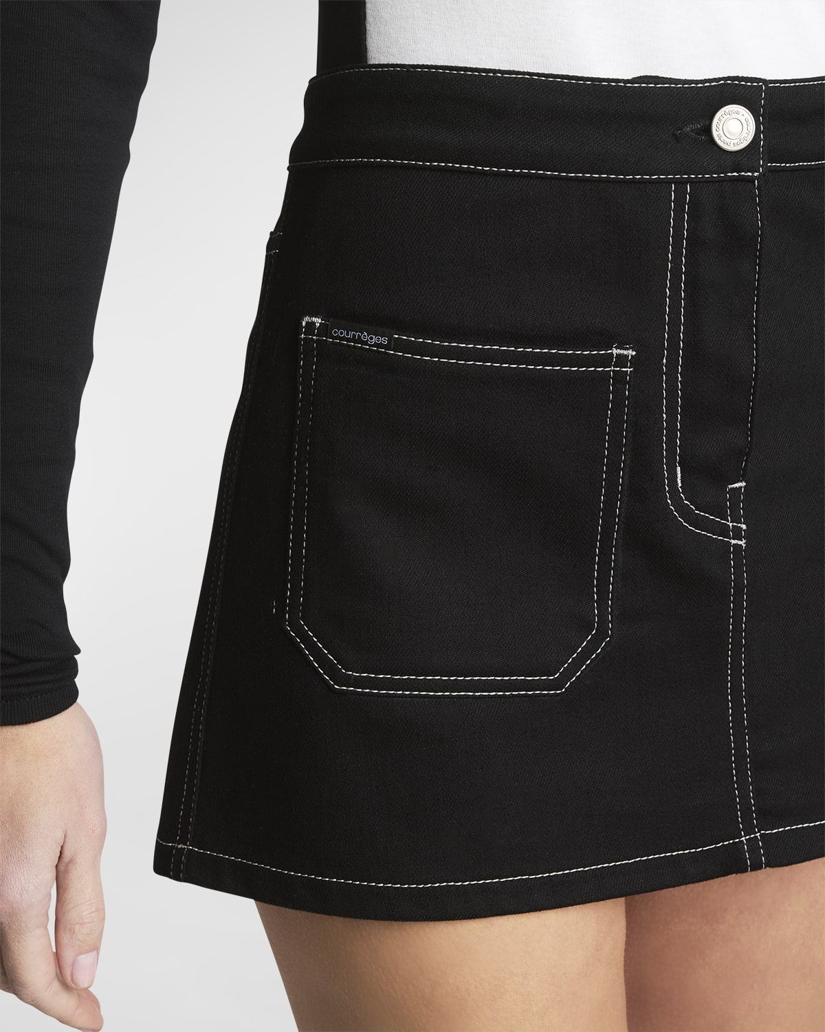 2-Pocket Denim Mini Skirt - 5