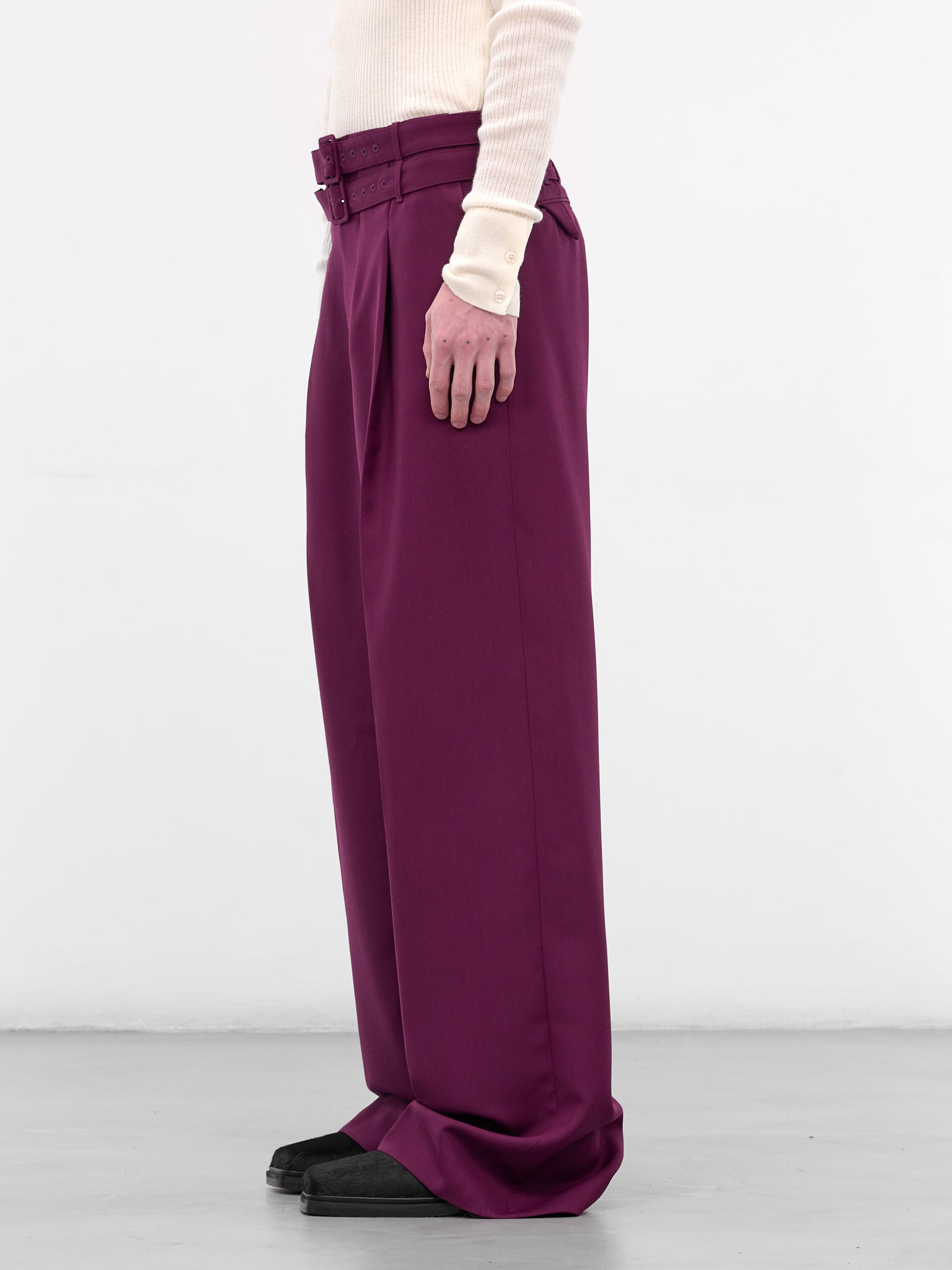 Fuchsia Wde Leg Trousers - 2