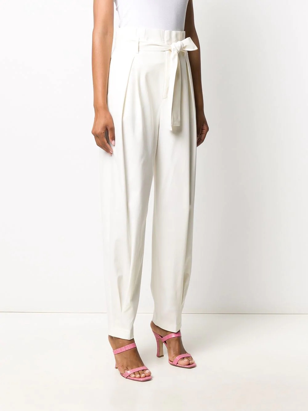 belted tapered trousers - 3