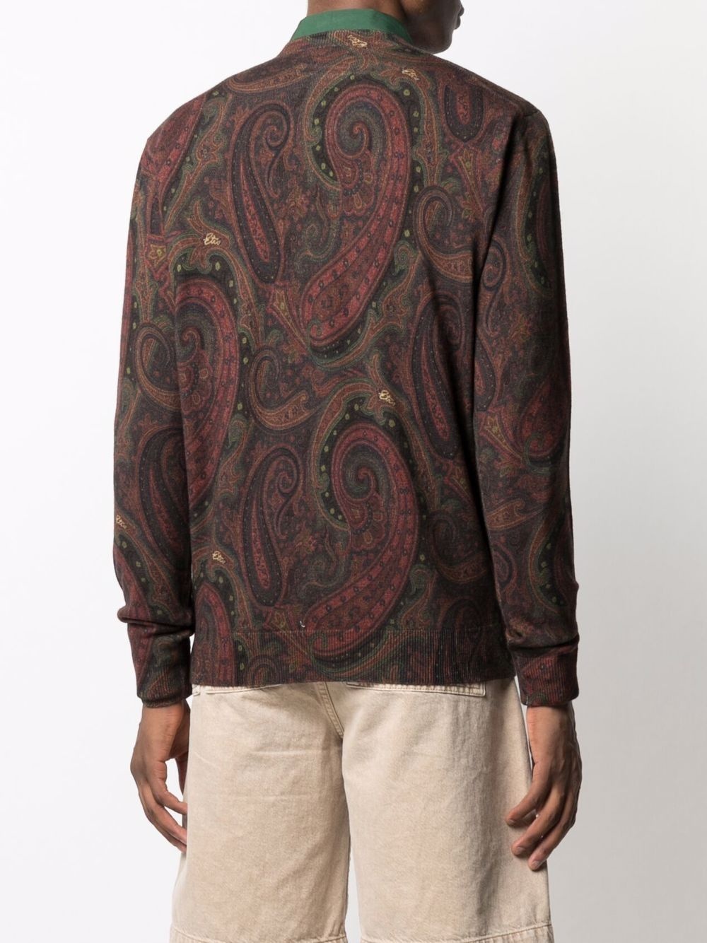 paisley crew-neck knit jumper - 4