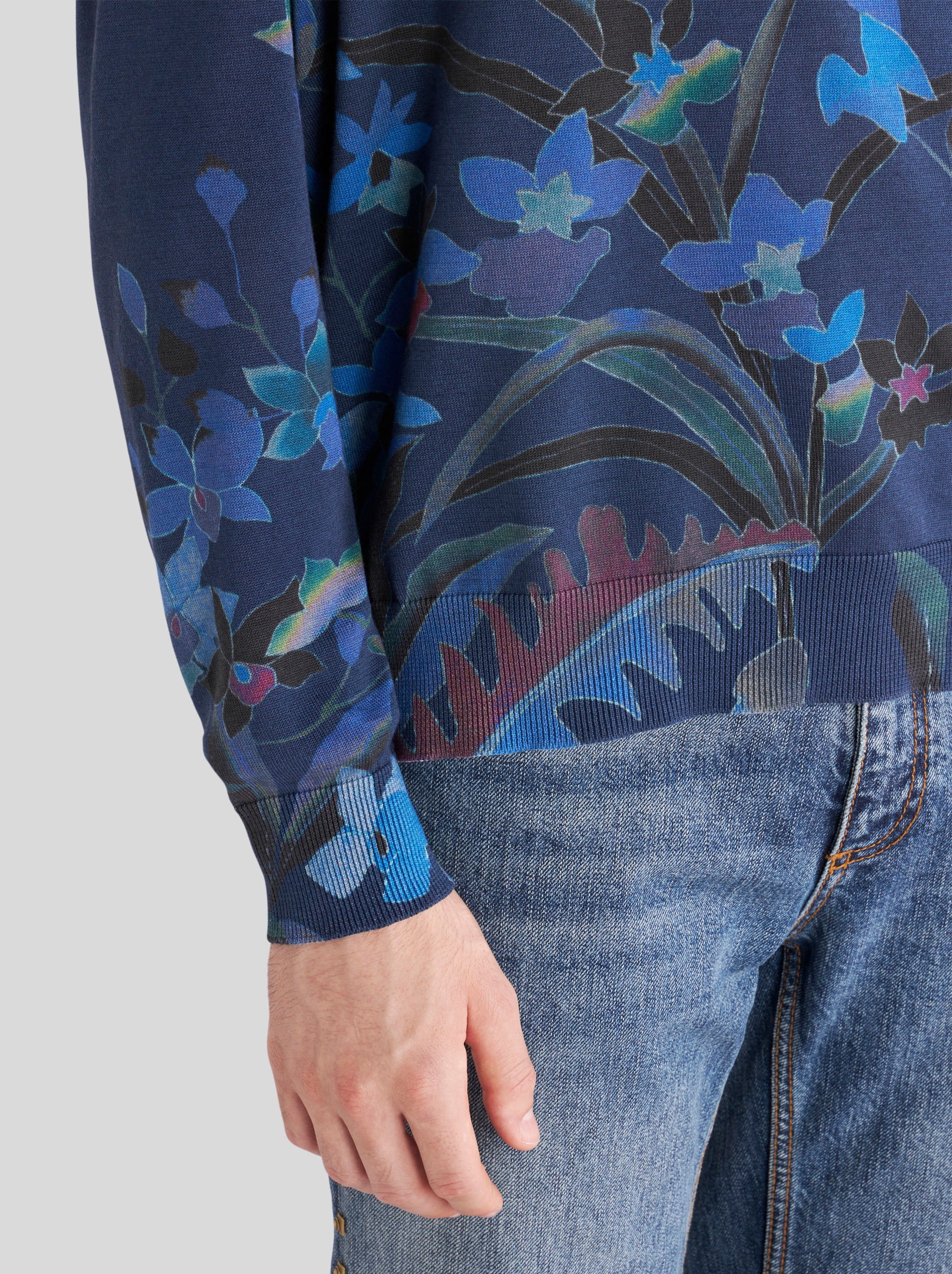 JUMPER WITH LEAFY FLORAL PRINT - 3