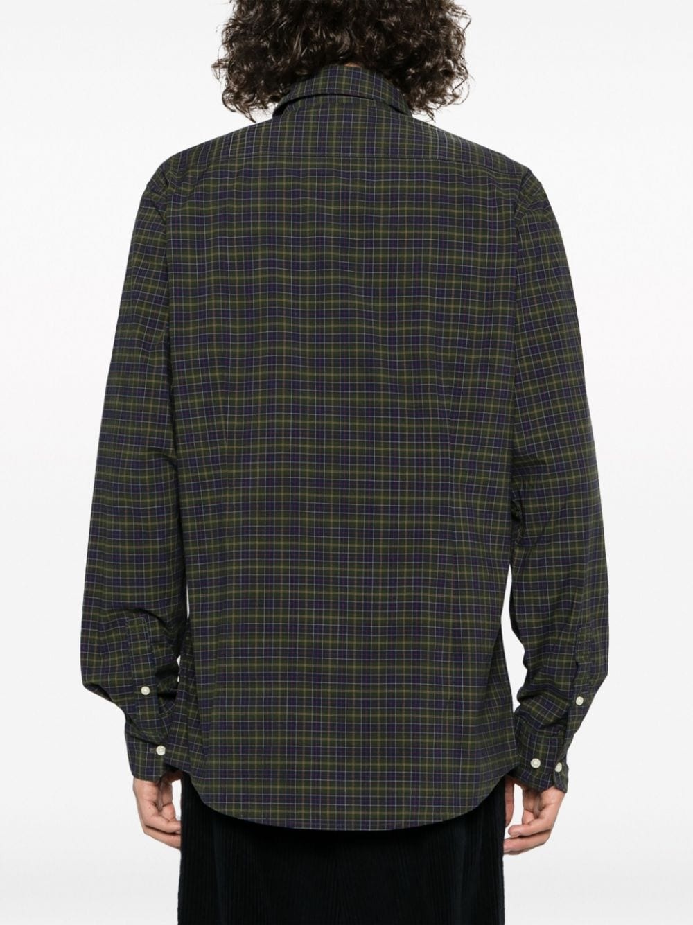 tartan-check cotton shirt - 4