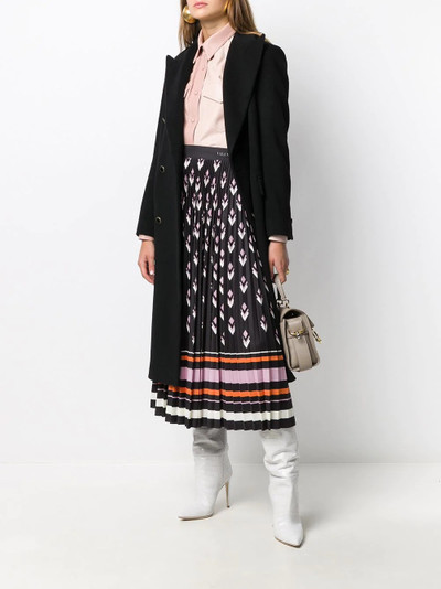 Valentino pleated multi-print skirt outlook