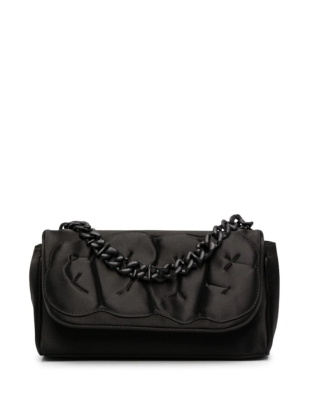 embossed logo shoulder bag - 1