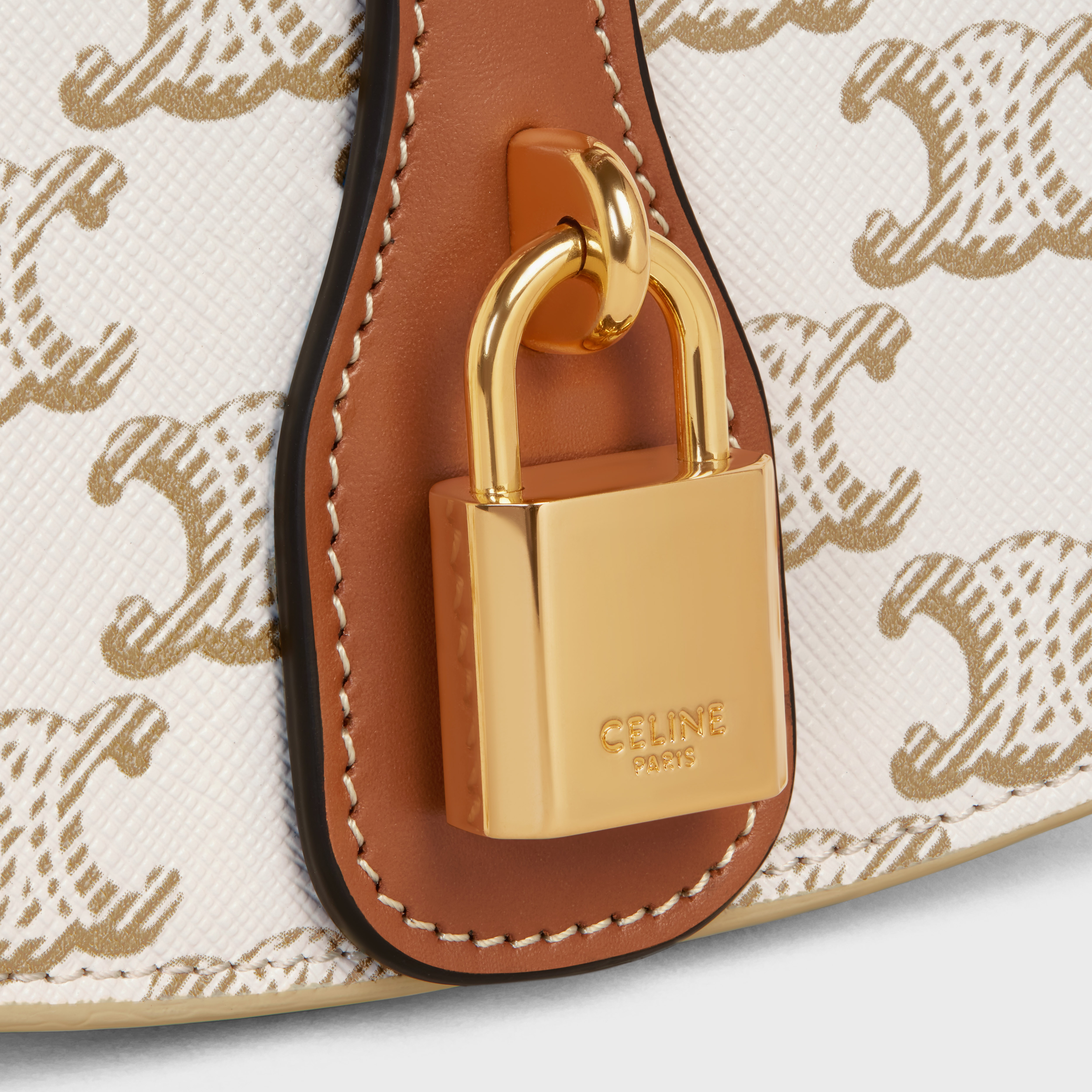 CLUTCH ON STRAP TABOU in Triomphe canvas and calfskin - 5